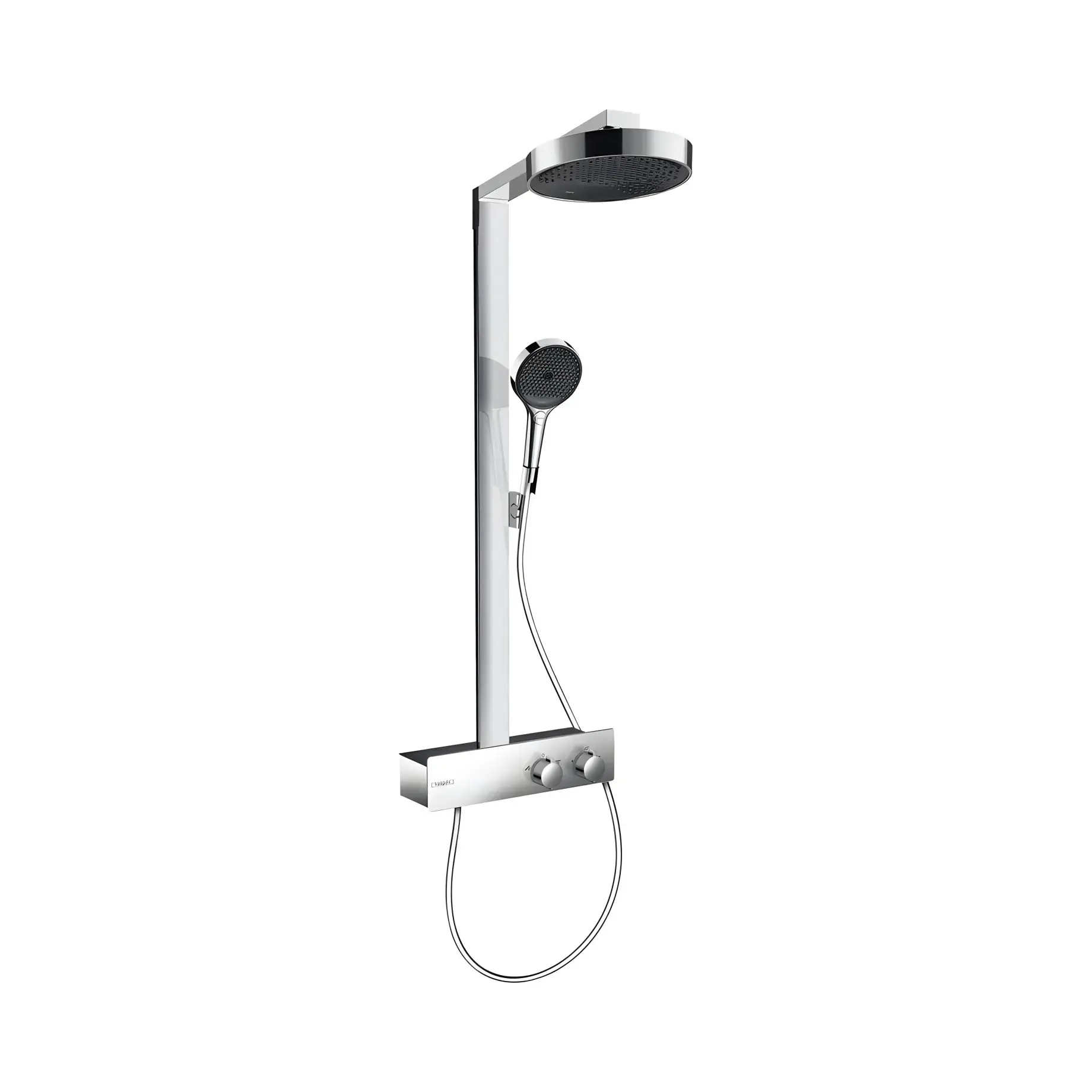 Душова система з термостатом Rainfinity Hansgrohe 28742000 Chrome — вид на білому тлі