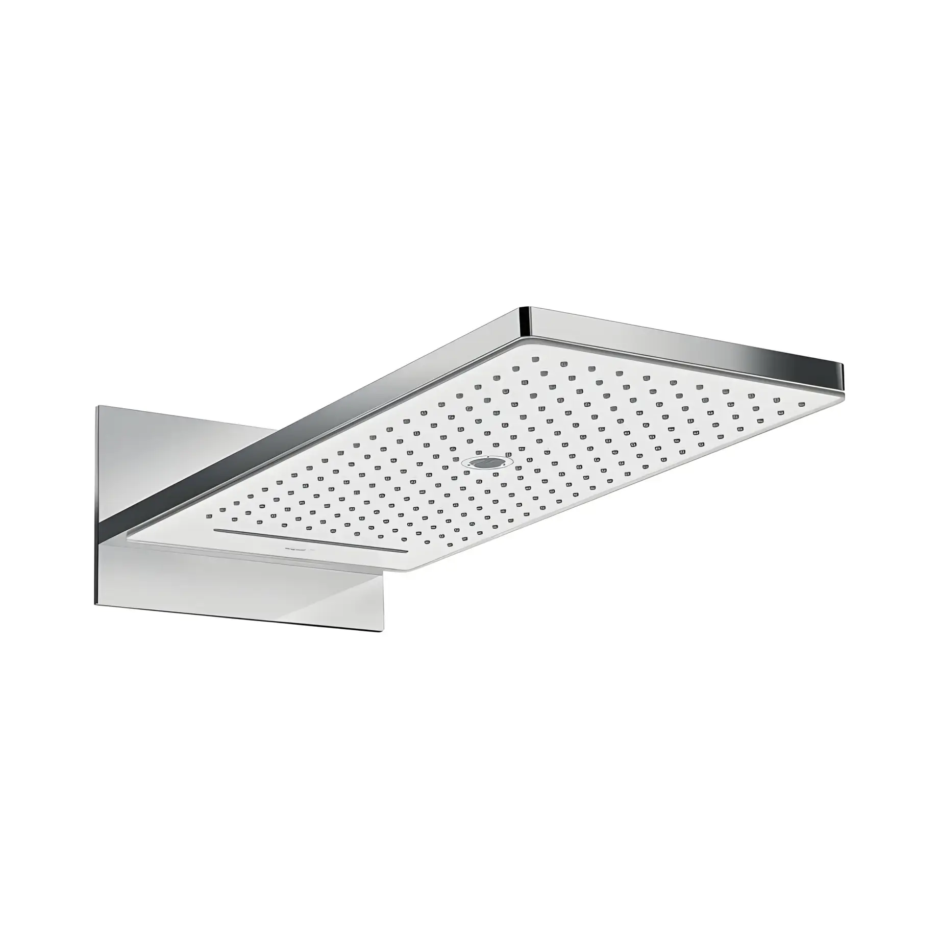 Верхній душ 3jet Rainmaker Select Hansgrohe 24001400 White / Chrome 58.6 х 25.8 см — вид на білому тлі