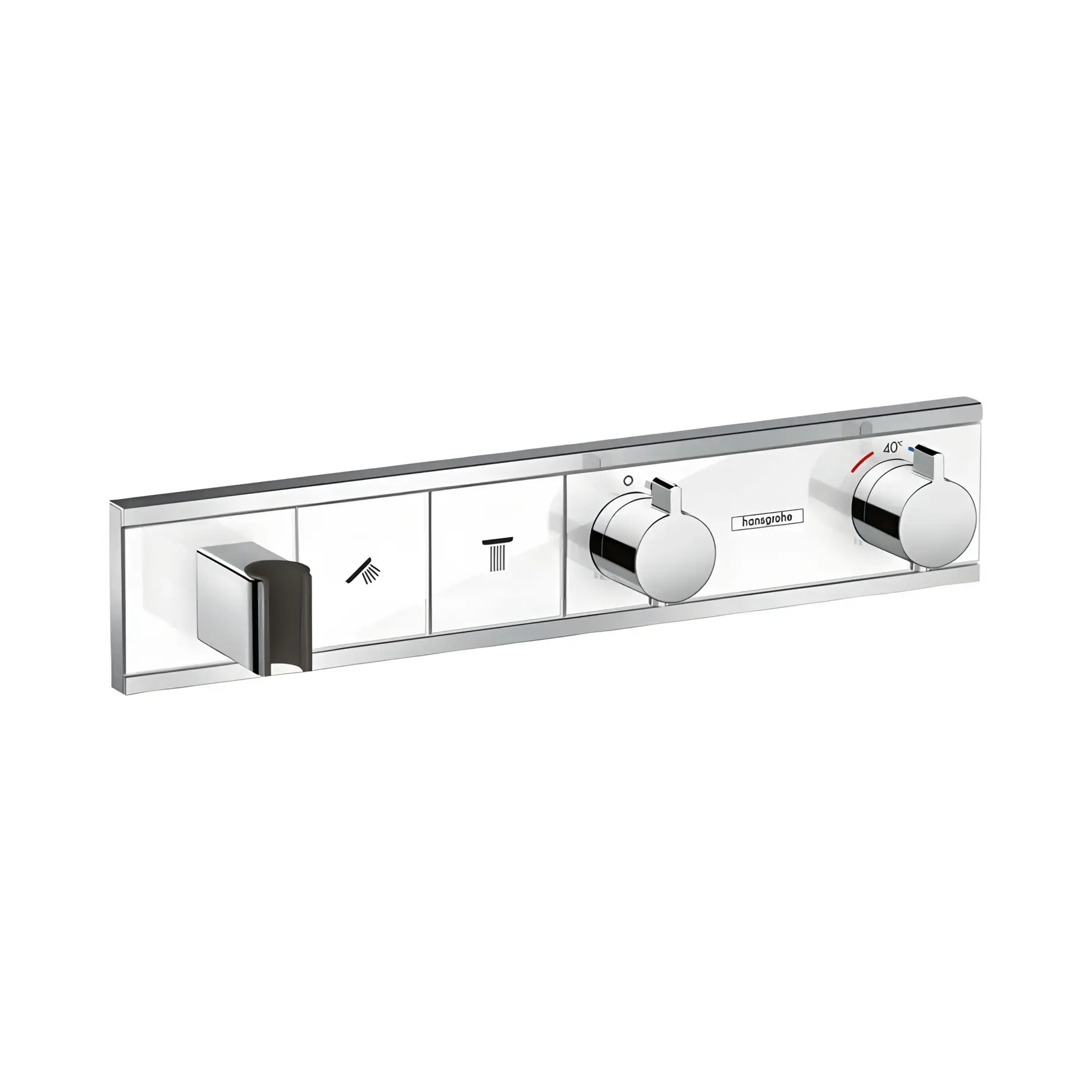 Термостат для душу RainSelect Hansgrohe 15355400 White / Chrome — вид на білому тлі