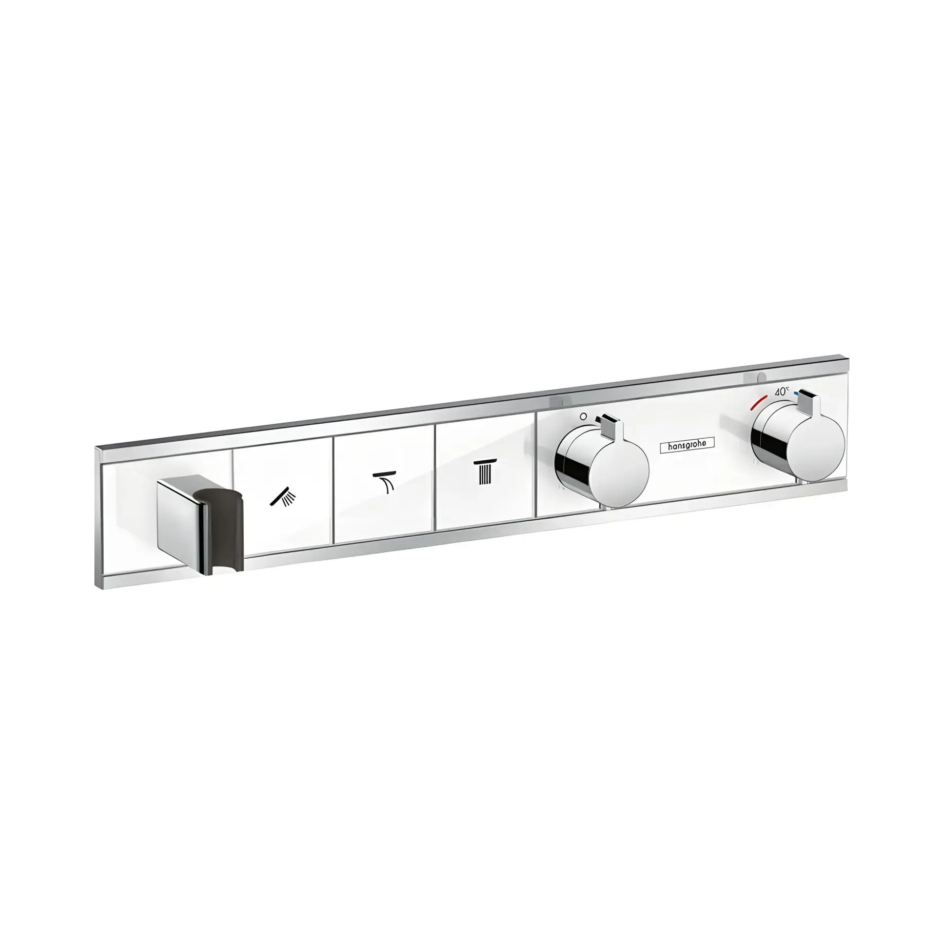 Термостат для душу RainSelect Hansgrohe 15356400 White / Chrome — вид на білому тлі