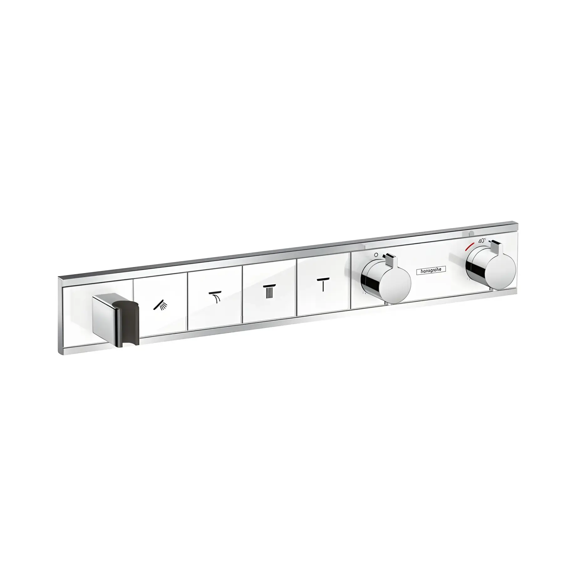 Термостат для душу RainSelect Hansgrohe 15357400 White / Chrome — вид на білому тлі