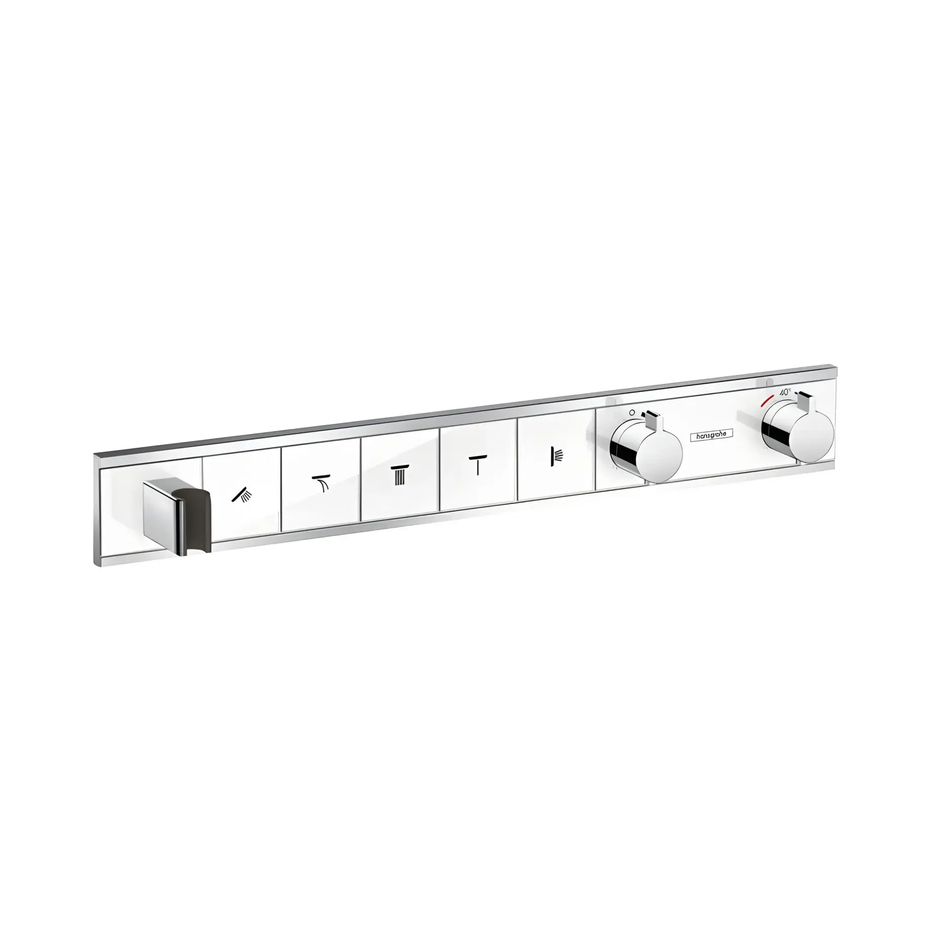 Термостат для душу RainSelect Hansgrohe 15358400 White / Chrome — вид на білому тлі