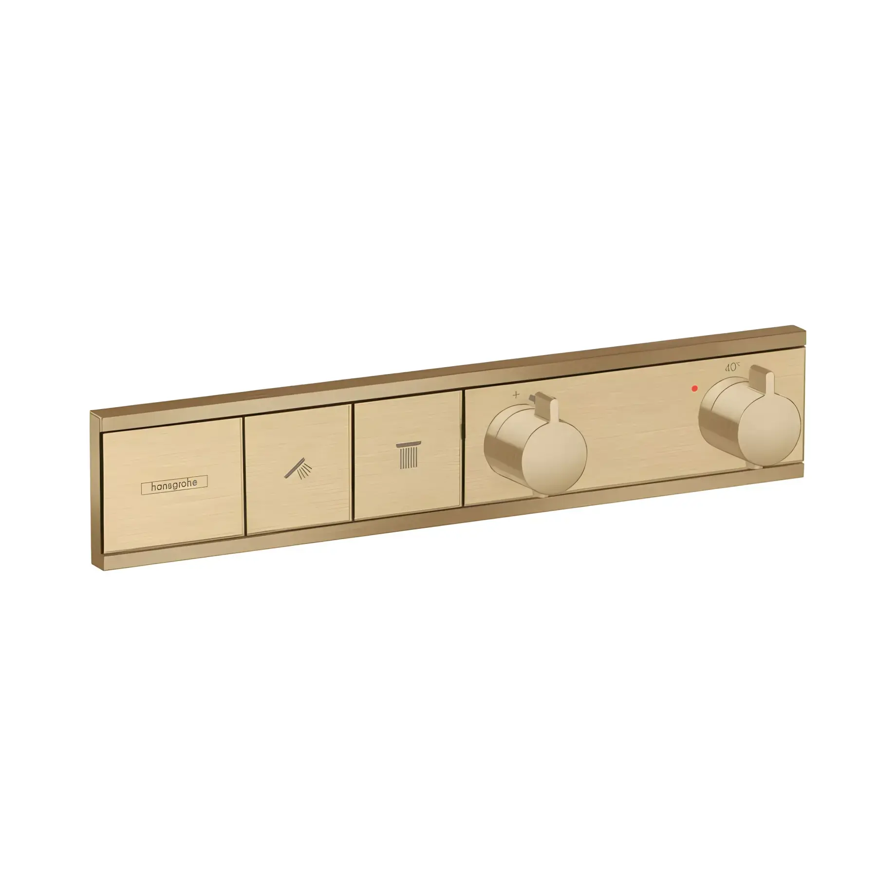 Термостат для душу RainSelect Hansgrohe 15380140 Brushed Bronze — вид на білому тлі