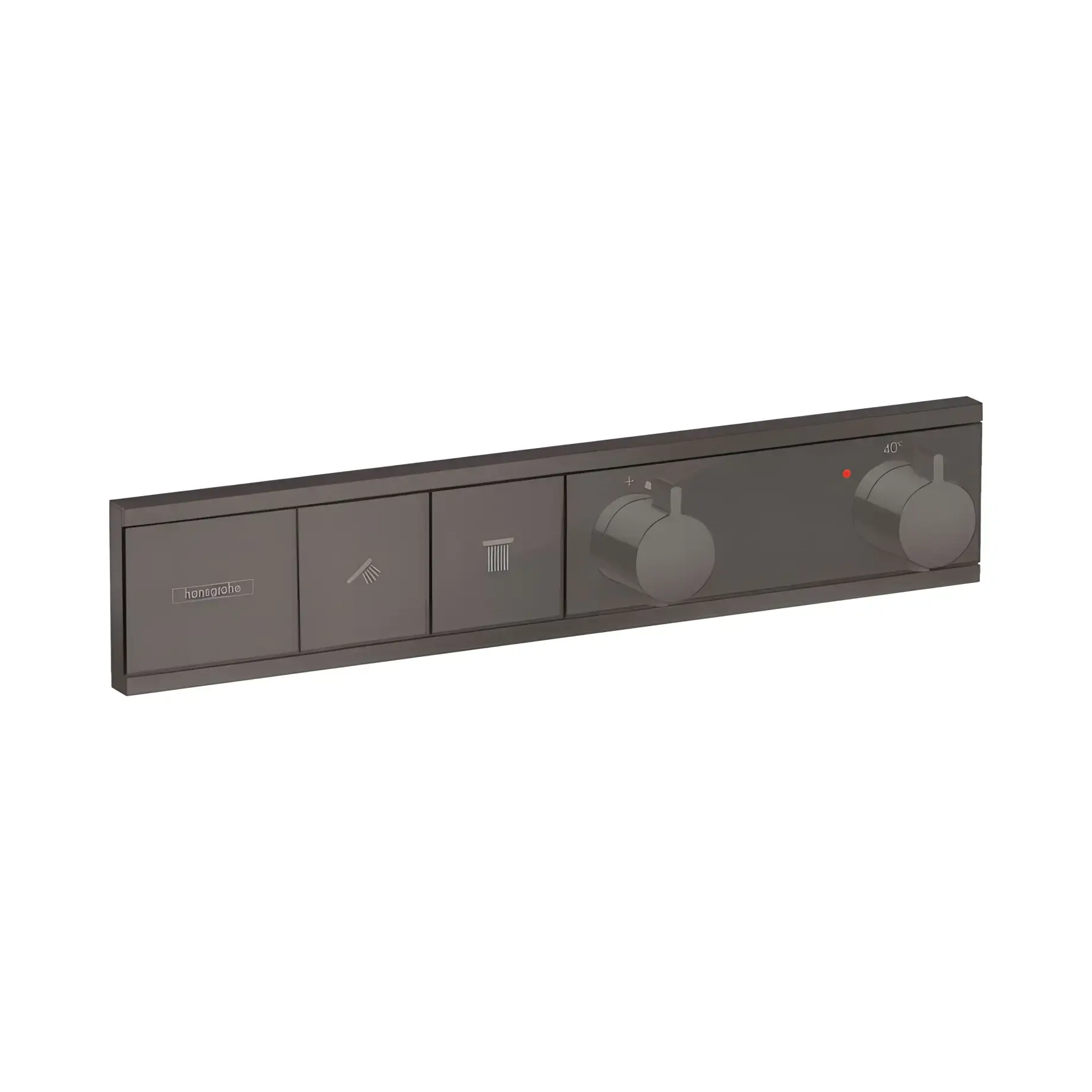 Термостат для душу RainSelect Hansgrohe 15380340 Brushed Black Chrome — вид на білому тлі