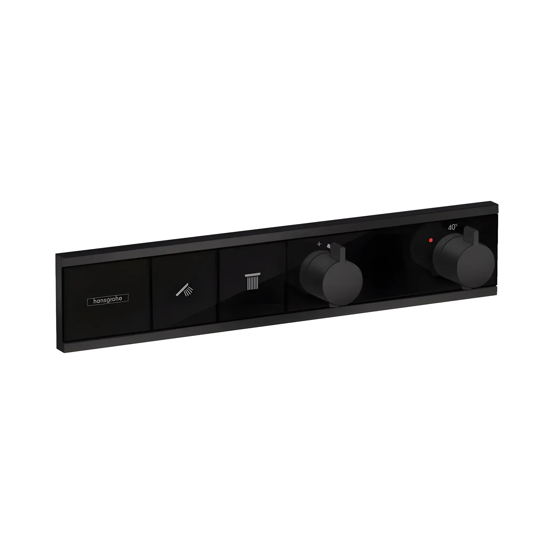 Термостат для душу RainSelect Hansgrohe 15380670 Matt Black — вид на білому тлі