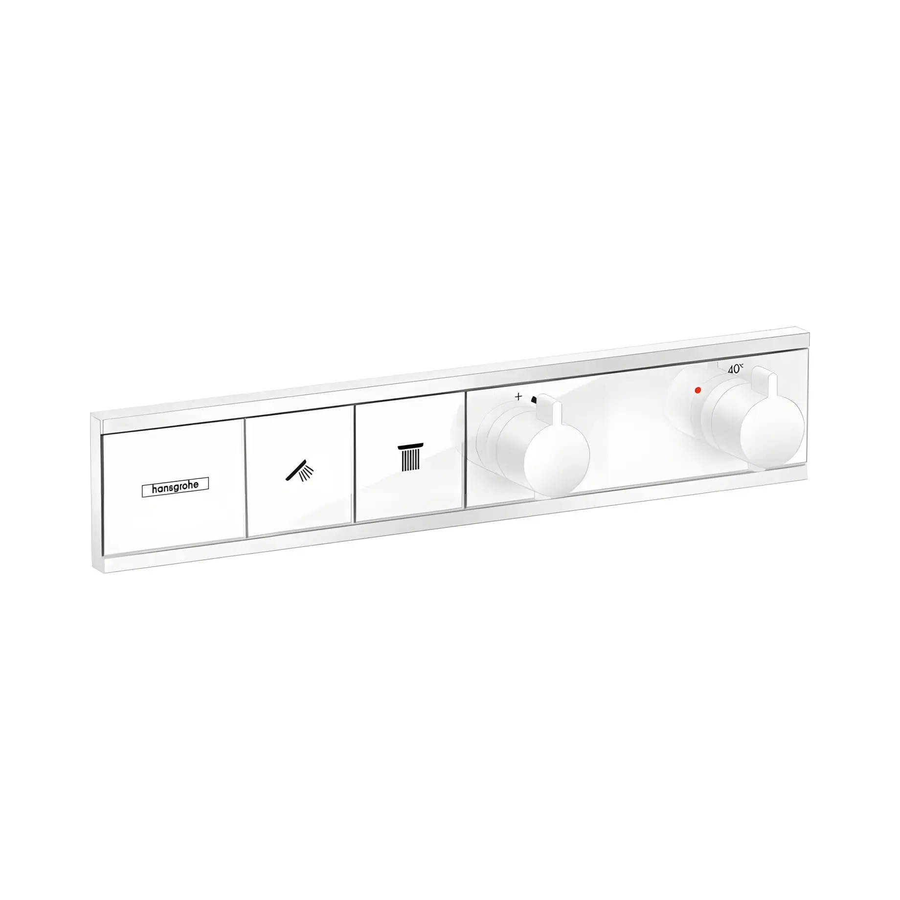 Термостат для душу RainSelect Hansgrohe 15380700 White Matt — вид на білому тлі