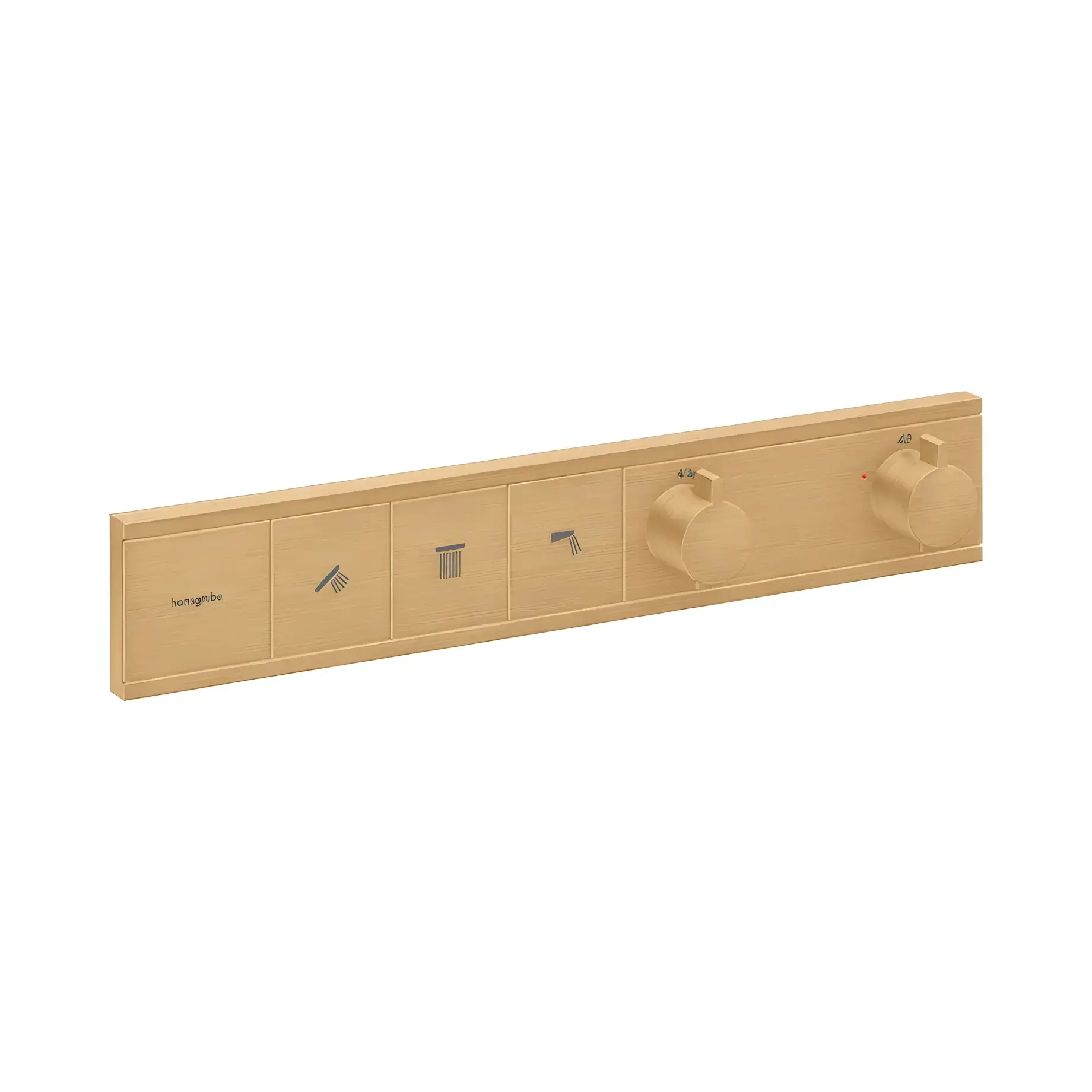 Термостат для душу RainSelect Hansgrohe 15381140 Brushed Bronze — вид на білому тлі