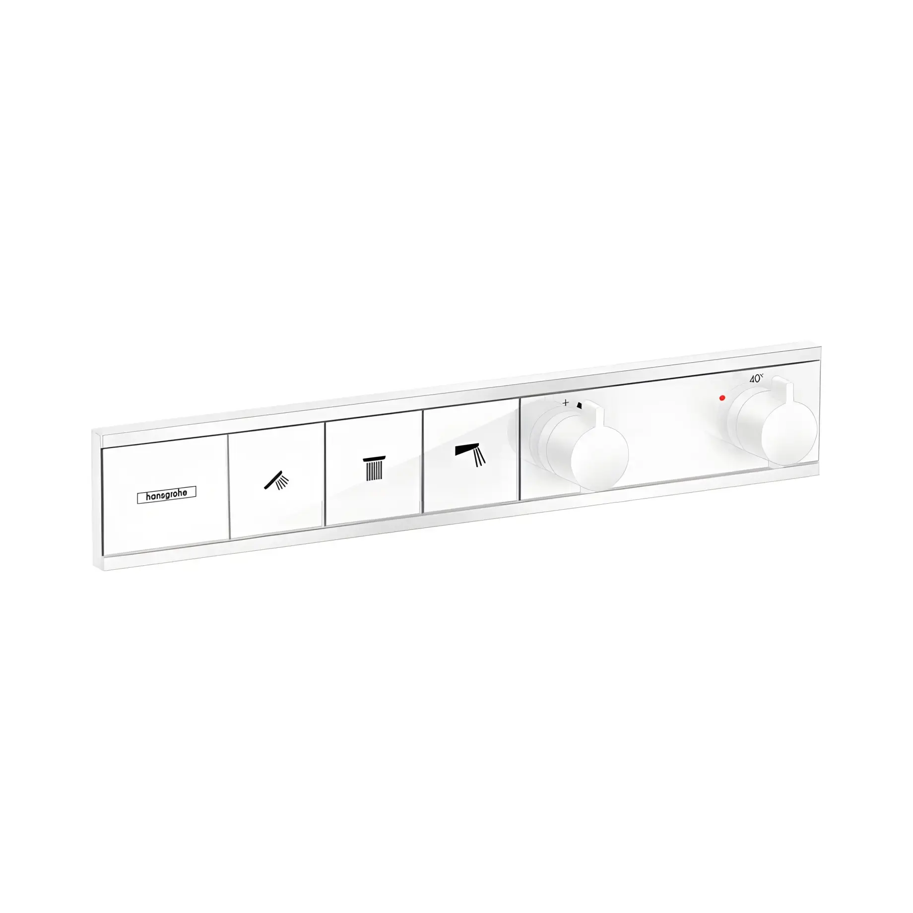 Термостат для душу RainSelect Hansgrohe 15381700 White Matt — вид на білому тлі