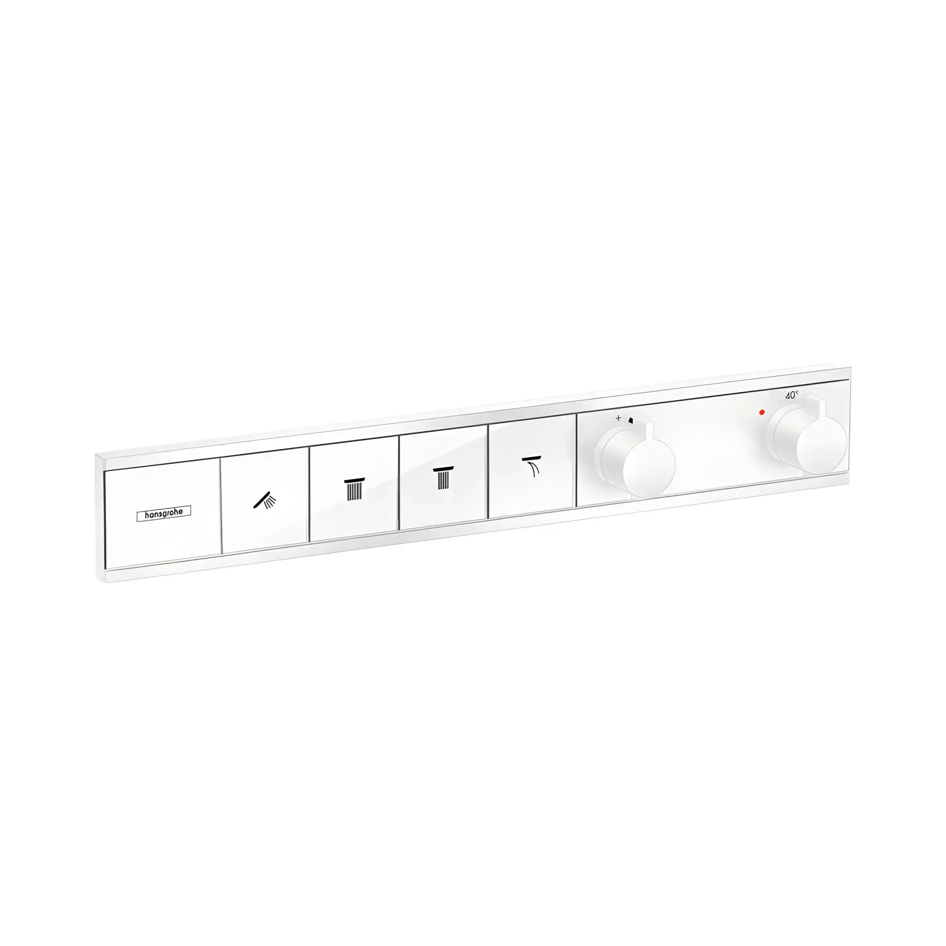 Термостат для душу RainSelect Hansgrohe 15382700 White Matt — вид на білому тлі