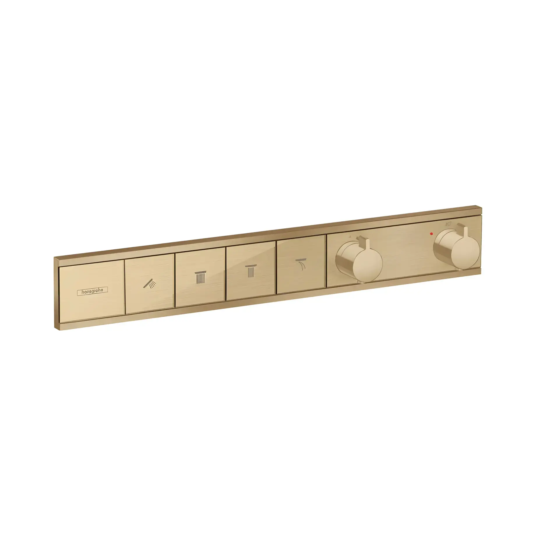 Термостат для душу RainSelect Hansgrohe 15384140 Brushed Bronze — вид на білому тлі