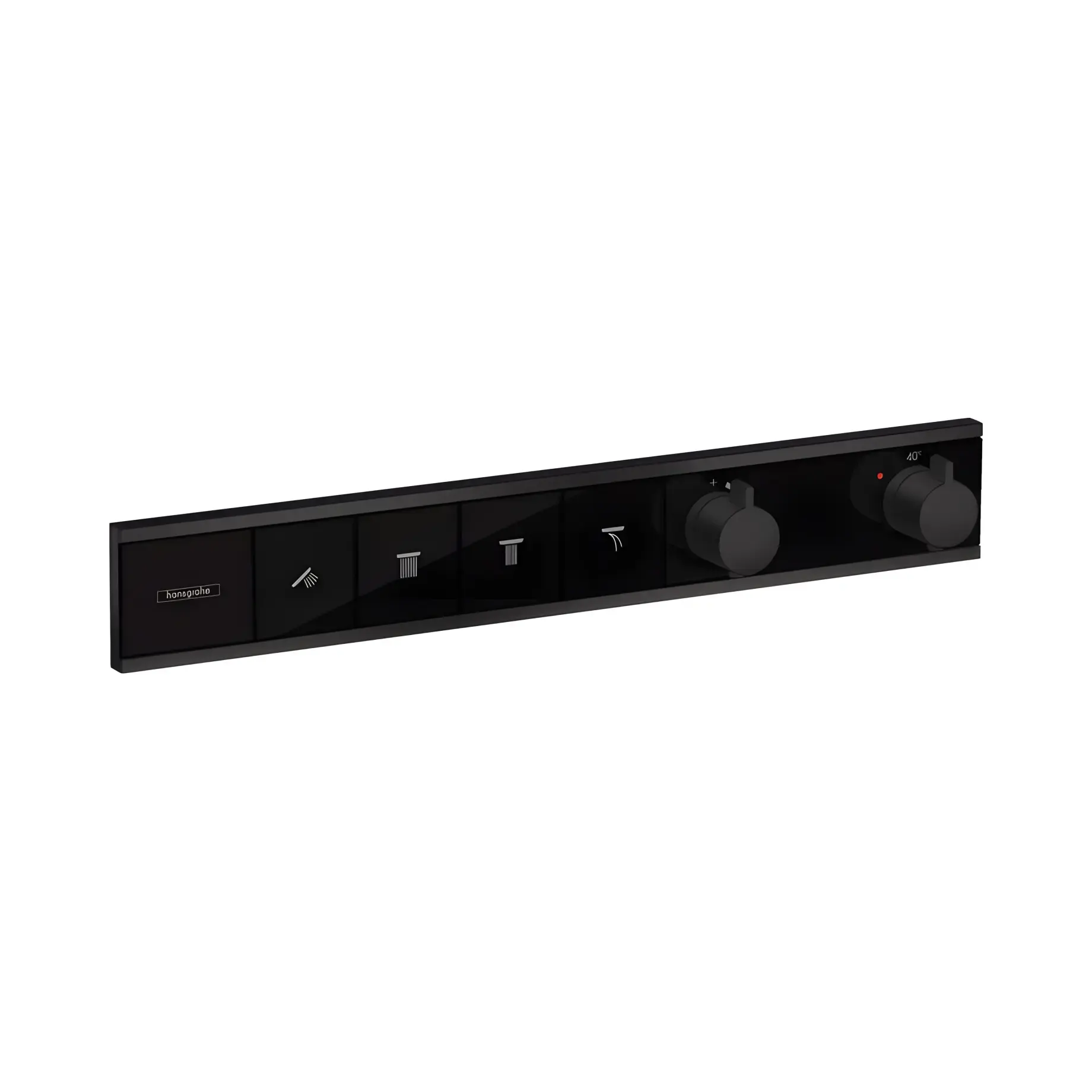 Термостат для душу RainSelect Hansgrohe 15384670 Matt Black — вид на білому тлі