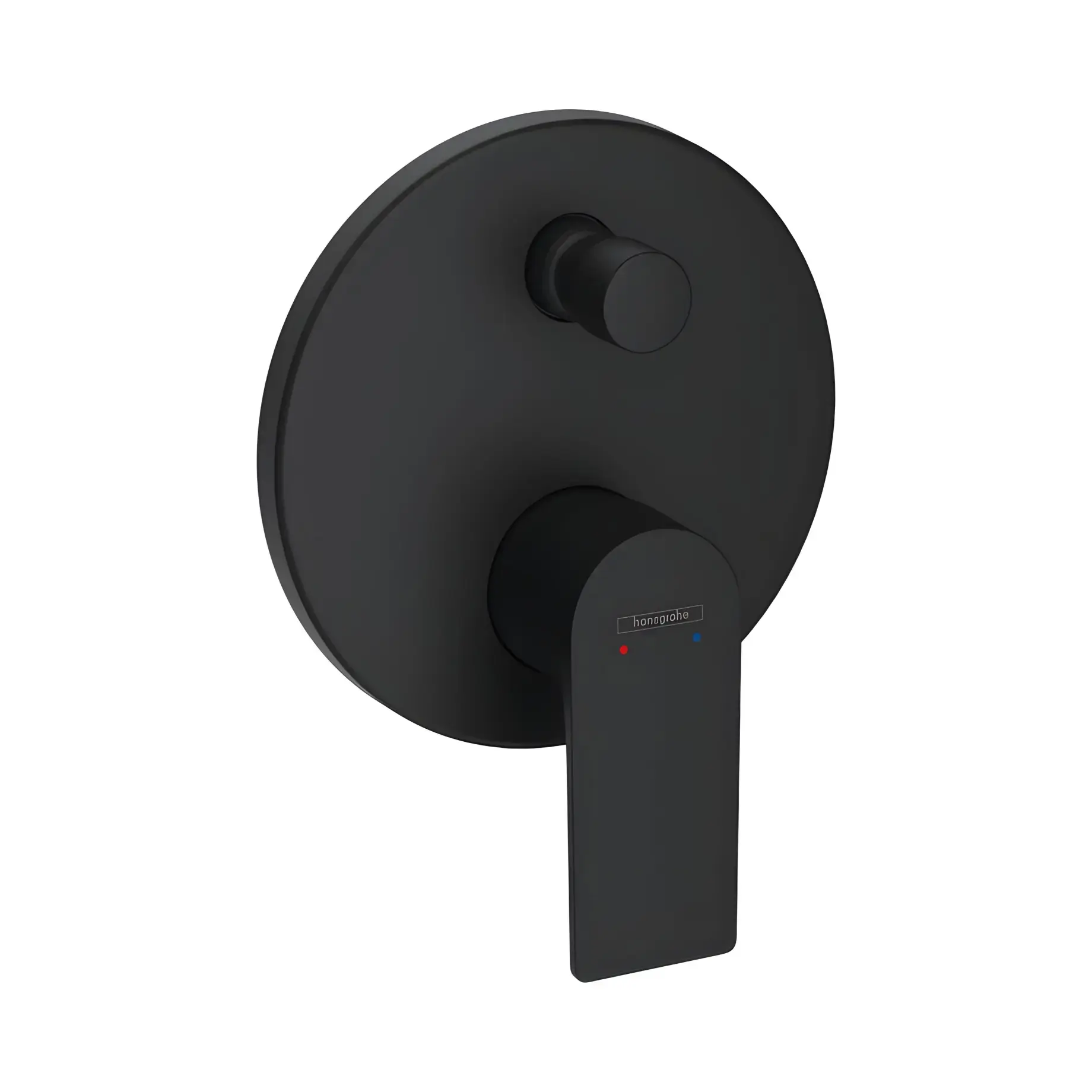 Змішувач для ванни та душу Rebris E Hansgrohe 72468670 Matt Black — вид на білому тлі