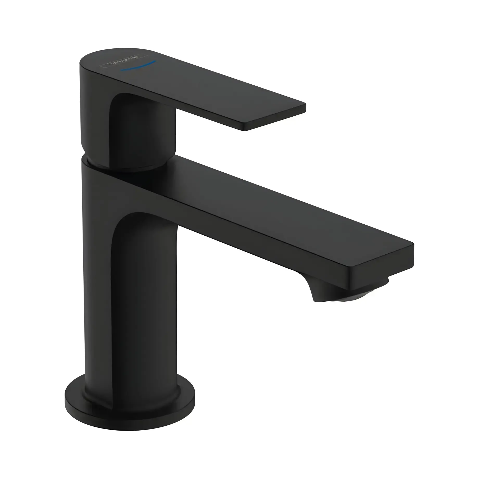 Кран для раковини Rebris E Hansgrohe 72506670 Matt Black — вид на білому тлі