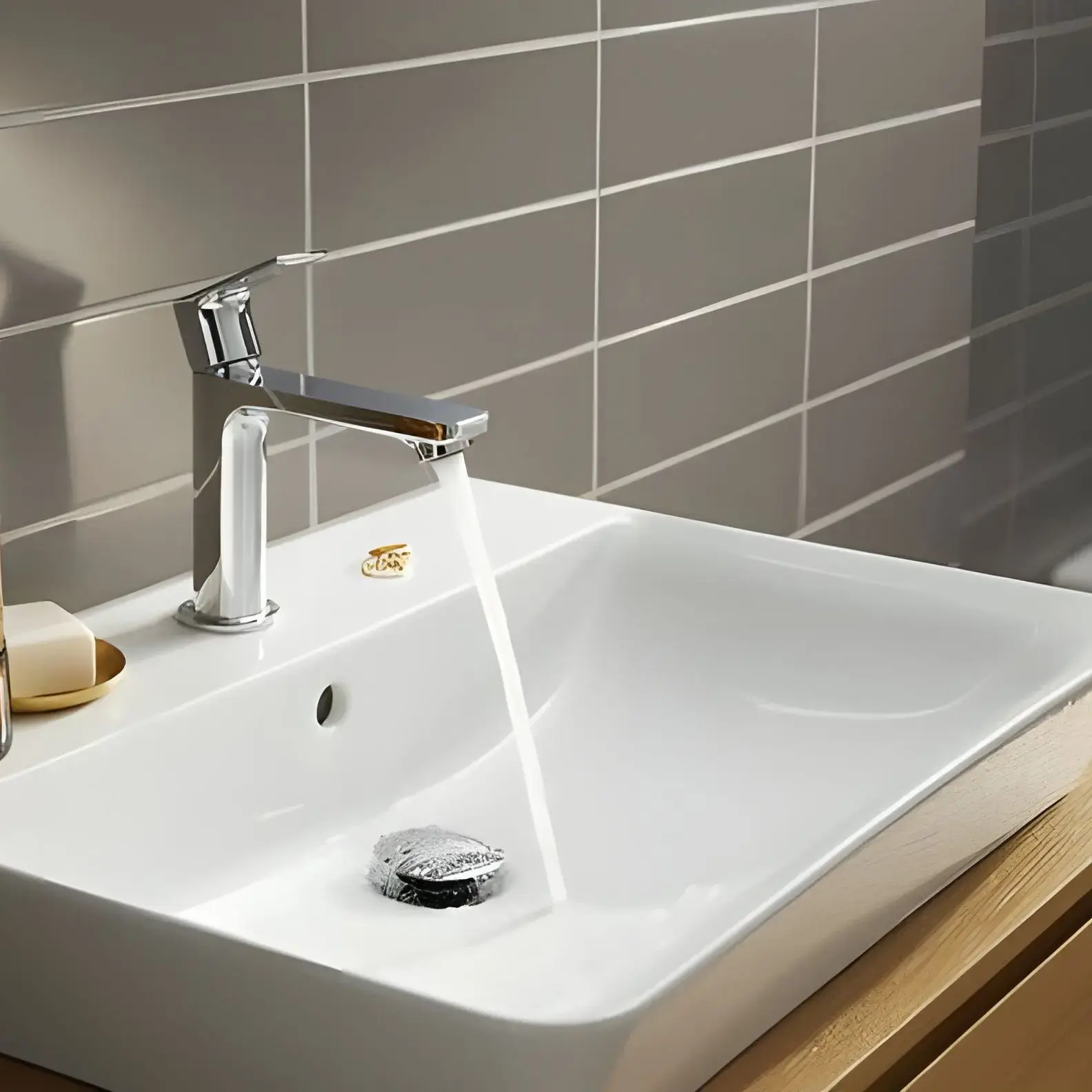 Змішувач для раковини Rebris E Hansgrohe 72560000 Chrome — бічний ракурс