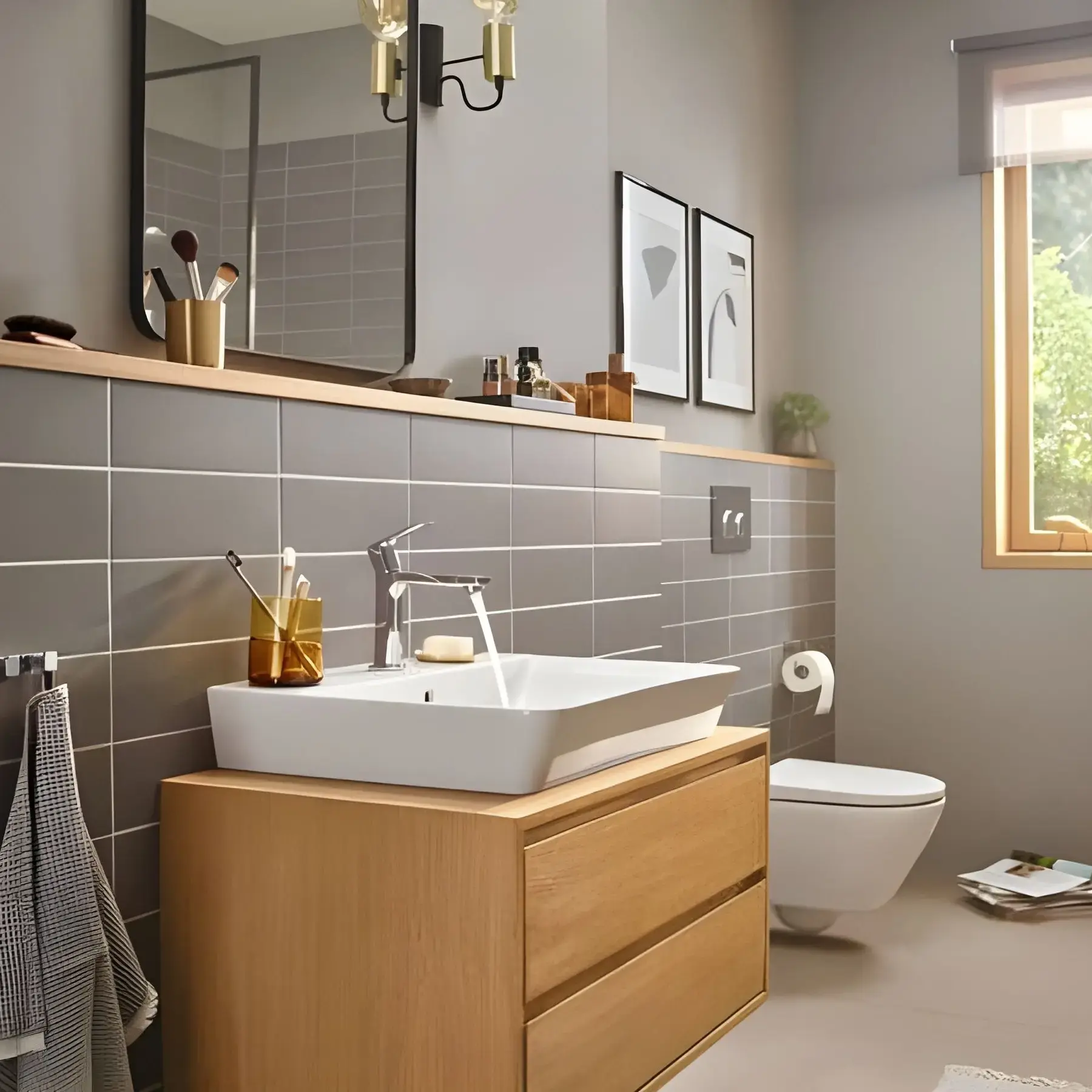 Змішувач для раковини Rebris E Hansgrohe 72560000 Chrome — вид ззаду