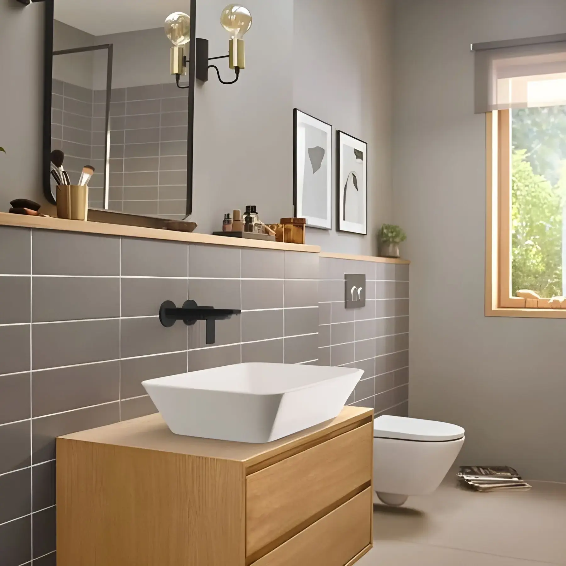 Змішувач для раковини Rebris E Hansgrohe 72568670 Matt Black — вид спереду