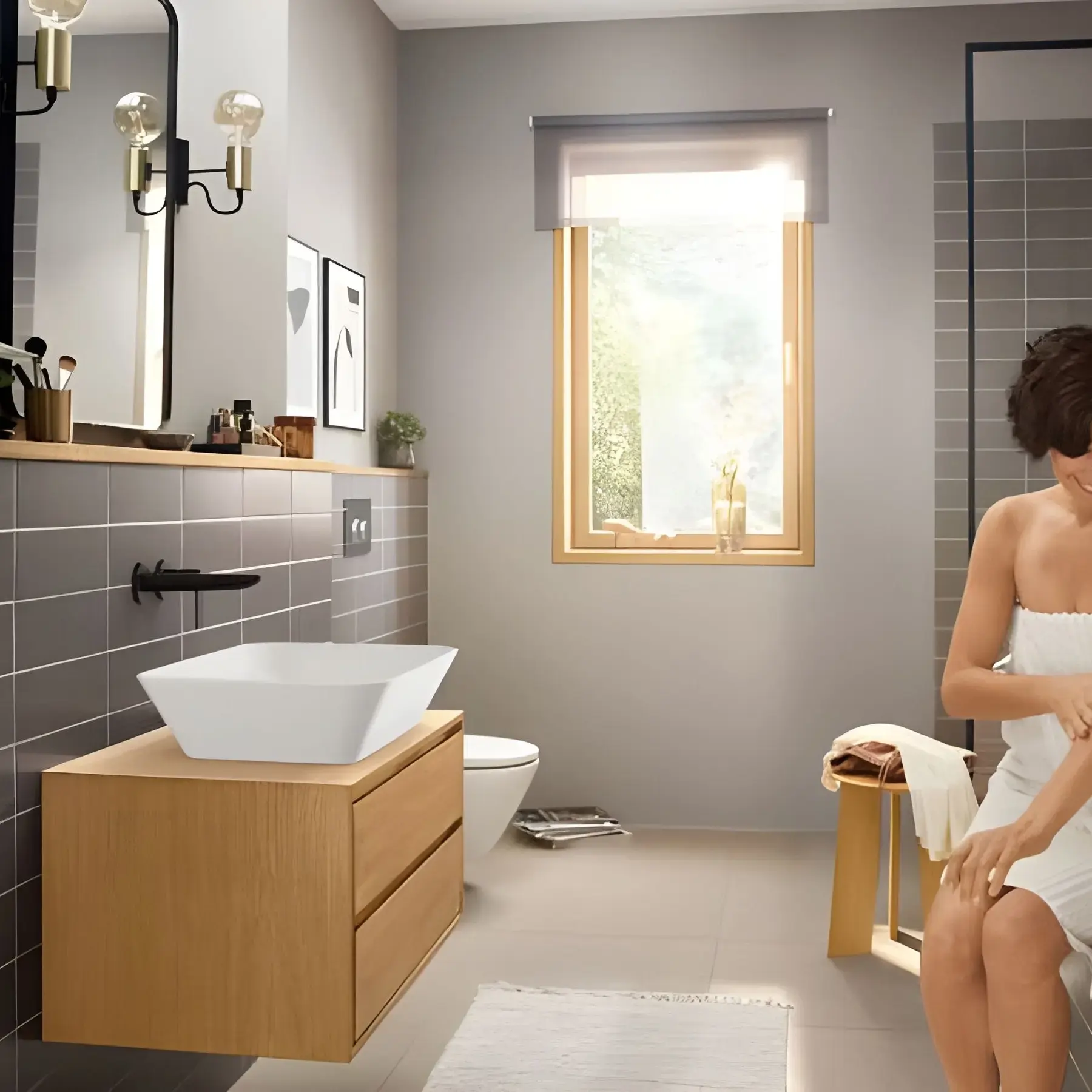 Змішувач для раковини Rebris E Hansgrohe 72568670 Matt Black — бічний ракурс