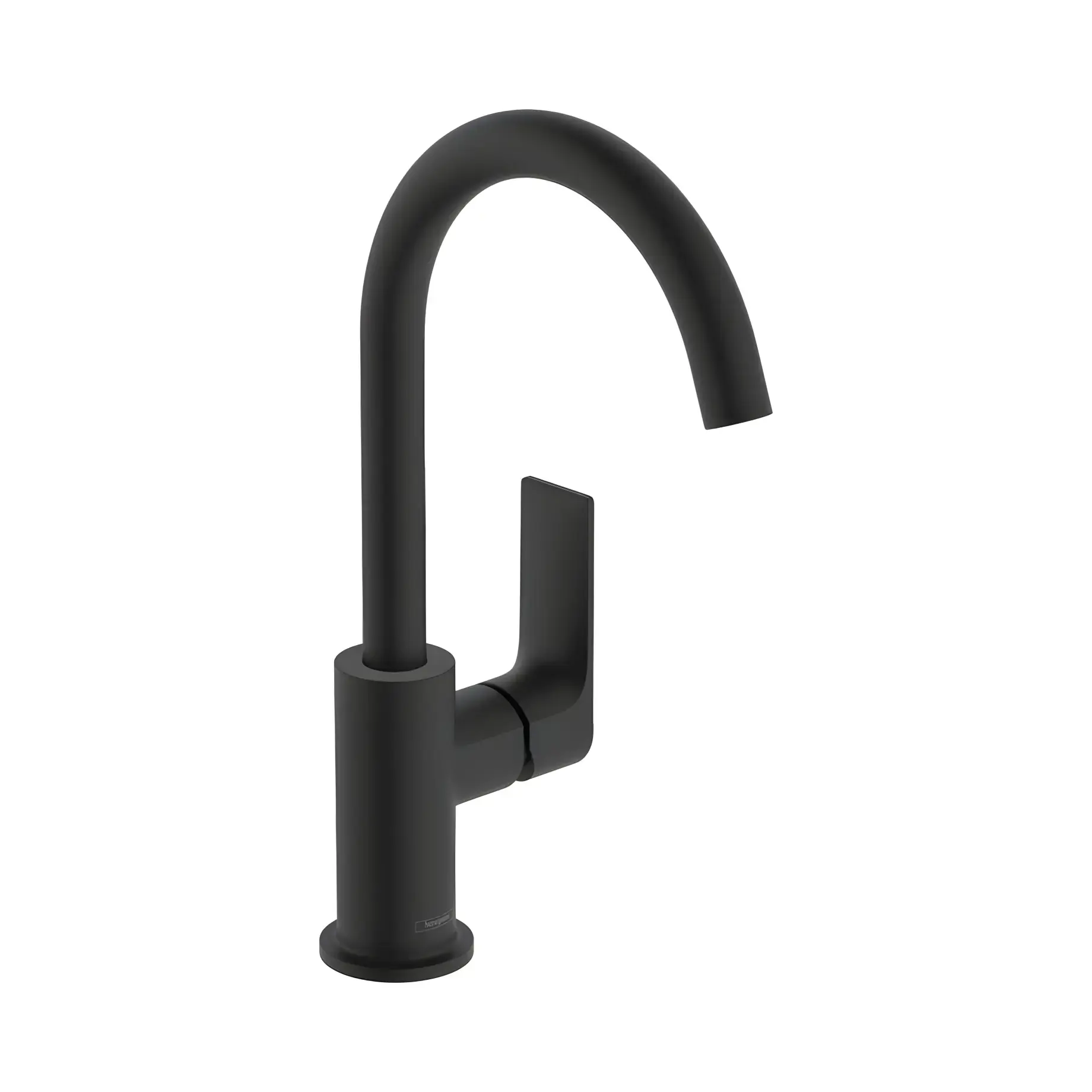 Змішувач для раковини Rebris E Hansgrohe 72576670 Matt Black — вид на білому тлі