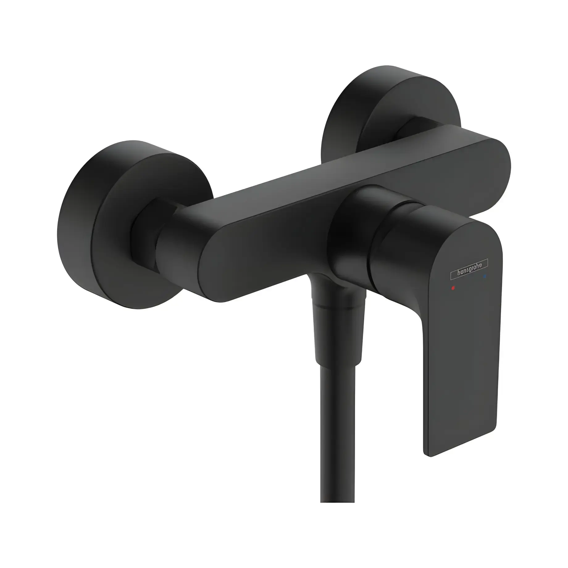 Змішувач для душу Rebris E Hansgrohe 72650670 Matt Black — вид на білому тлі
