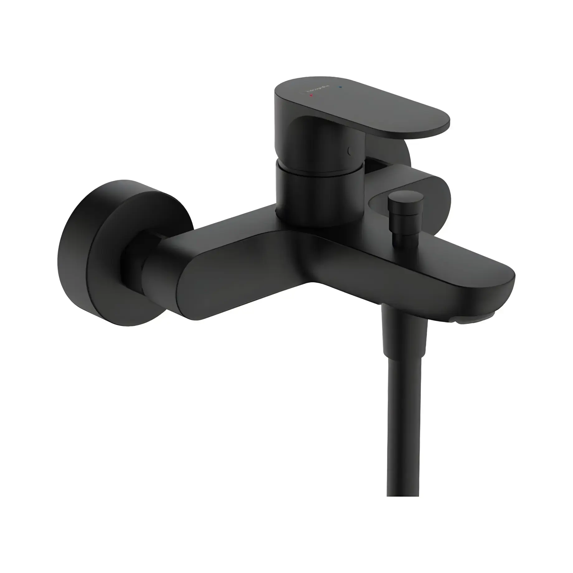 Змішувач для ванни Rebris S Hansgrohe 72440670 Matt Black — вид на білому тлі