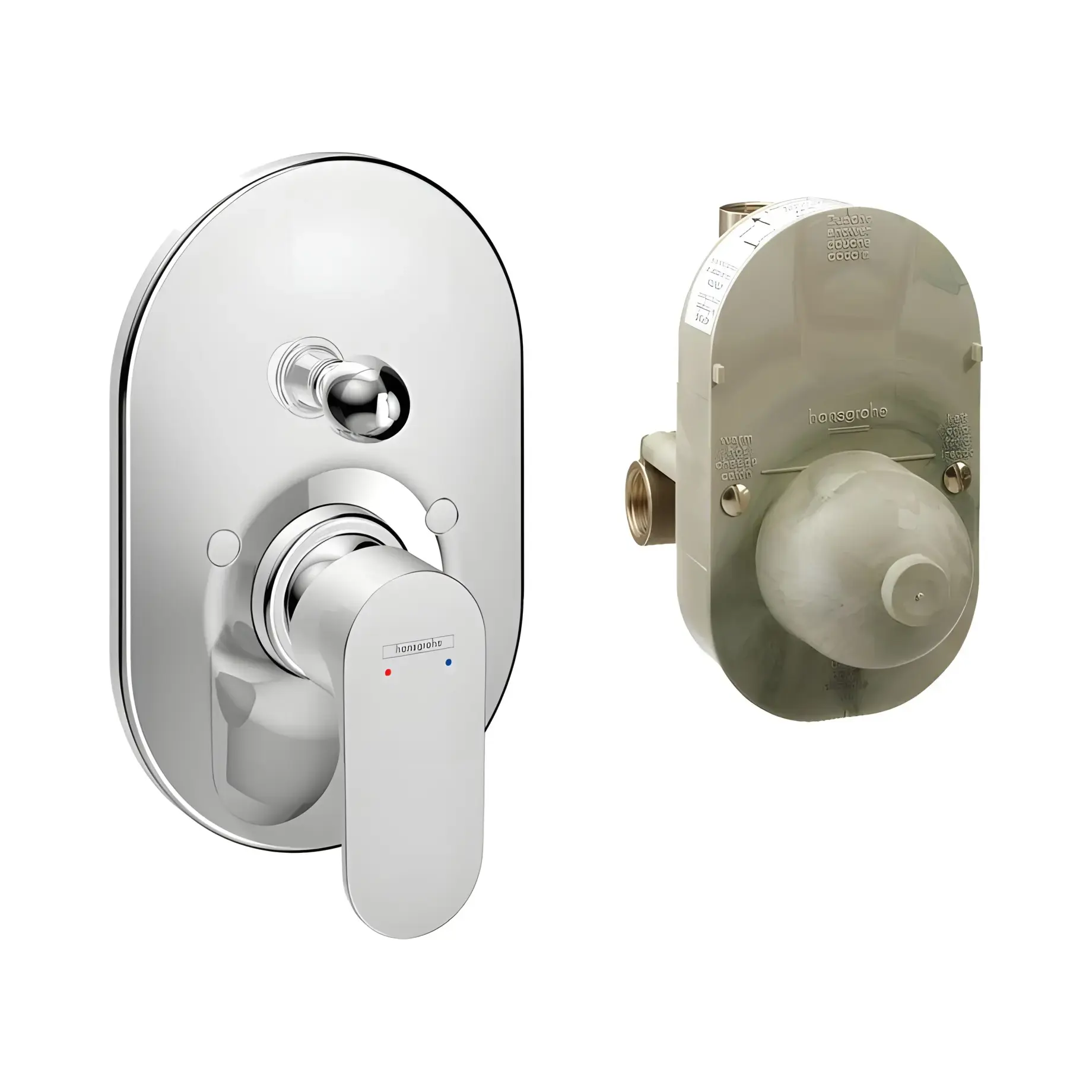 Змішувачі для ванни та душу Rebris S Hansgrohe 72448000 Chrome — вид на білому тлі