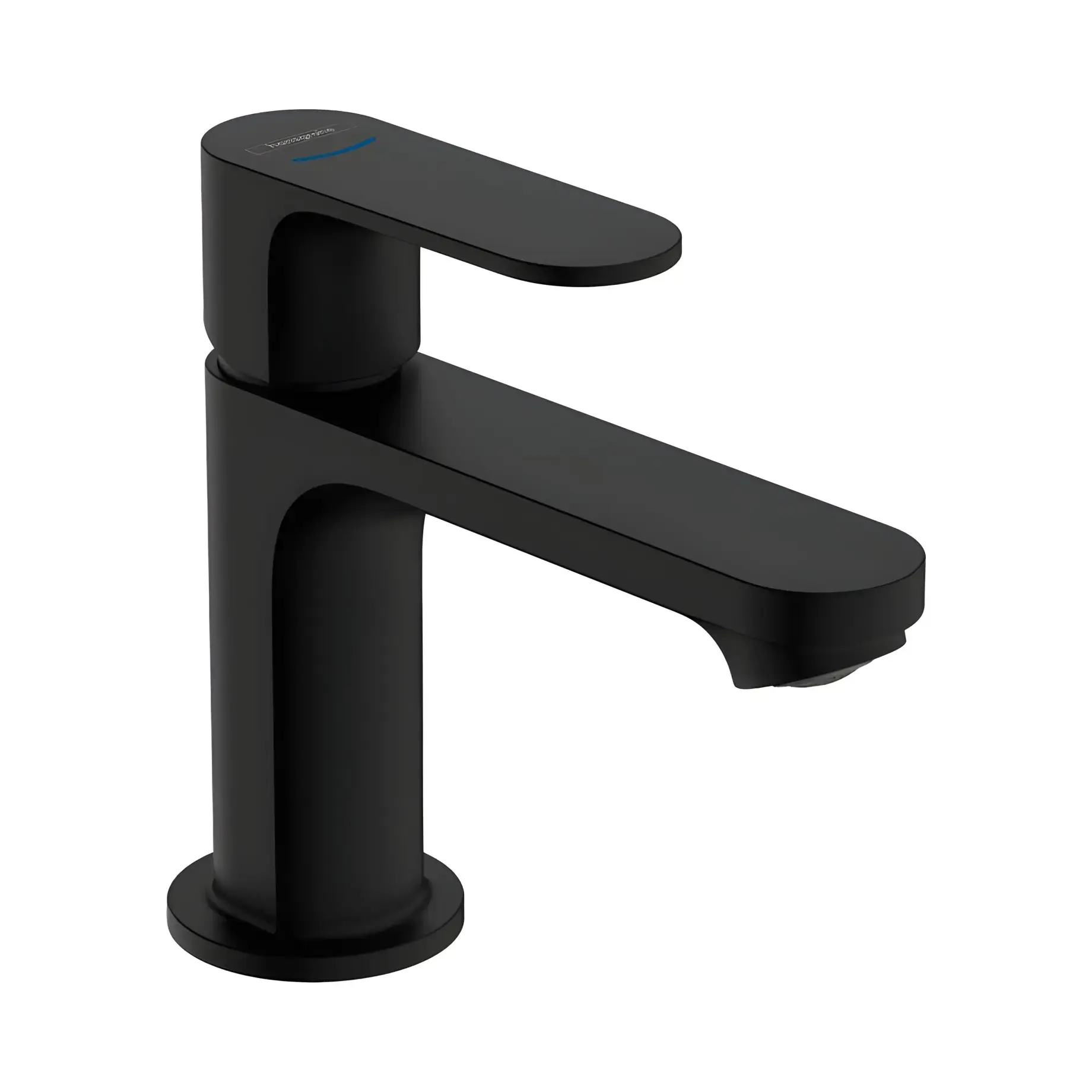 Кран для раковини Rebris S Hansgrohe 72503670 Matt Black — вид на білому тлі