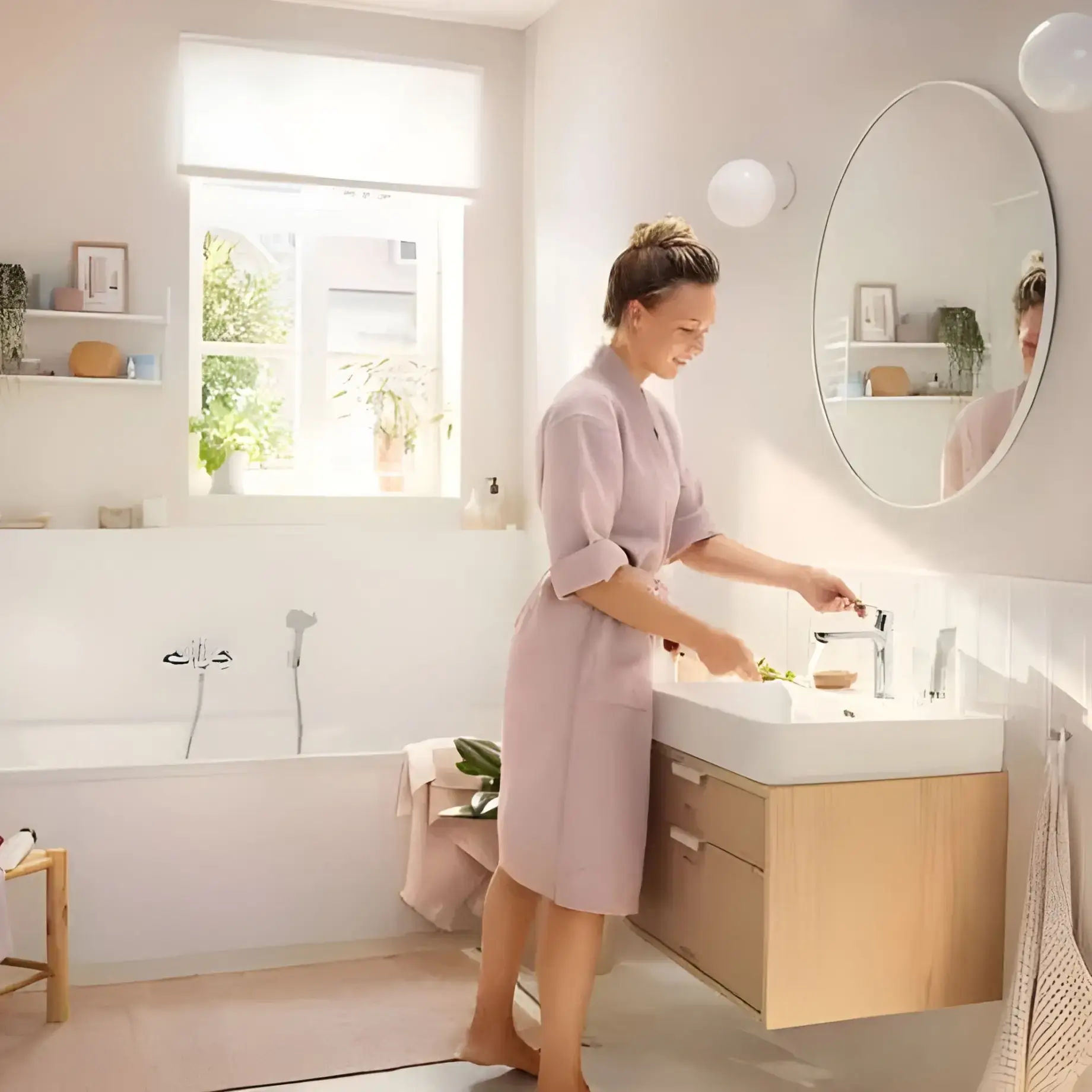 Змішувач для раковини Rebris S Hansgrohe 72520000 Chrome — вид ззаду