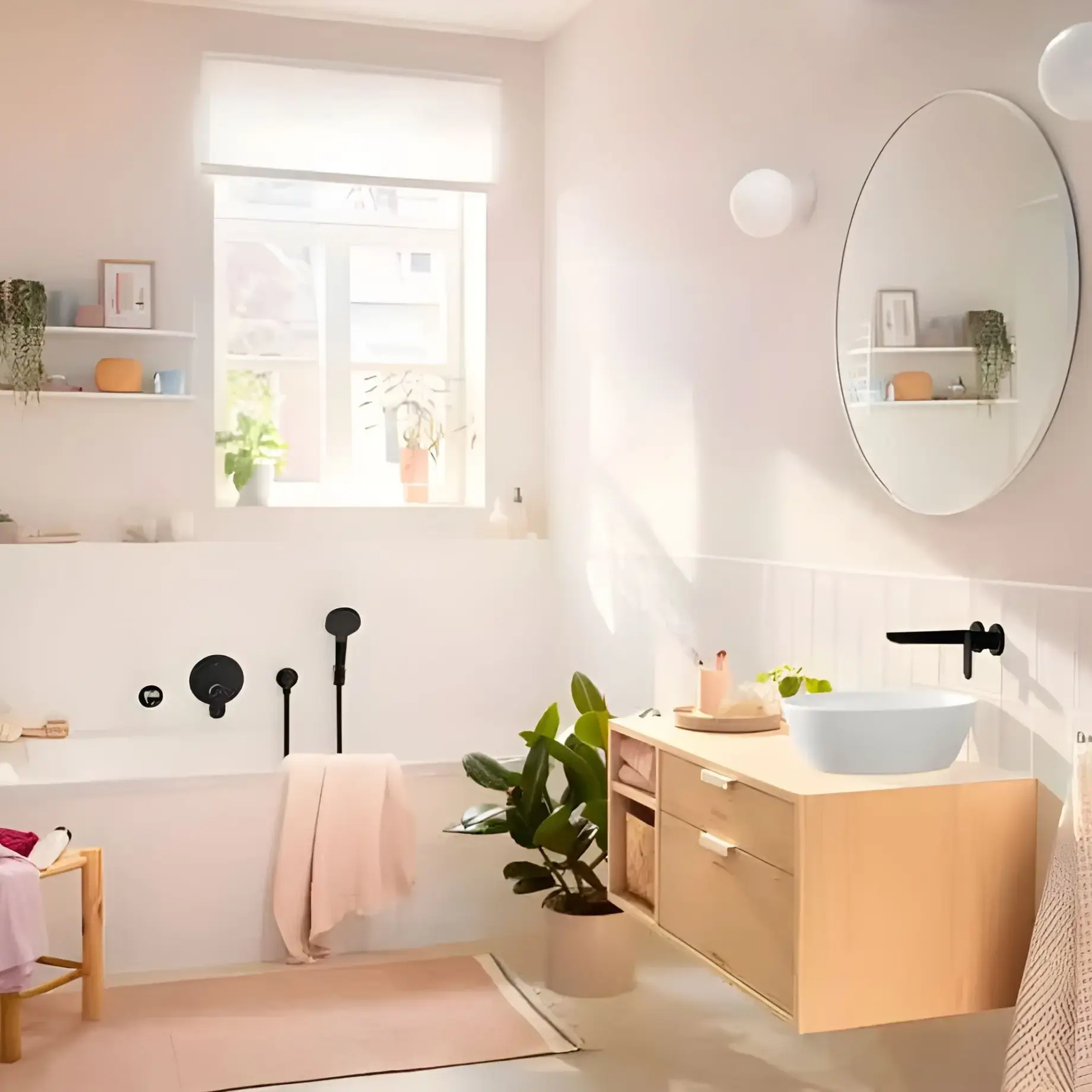 Змішувач для раковини Rebris S Hansgrohe 72528670 Matt Black — бічний ракурс