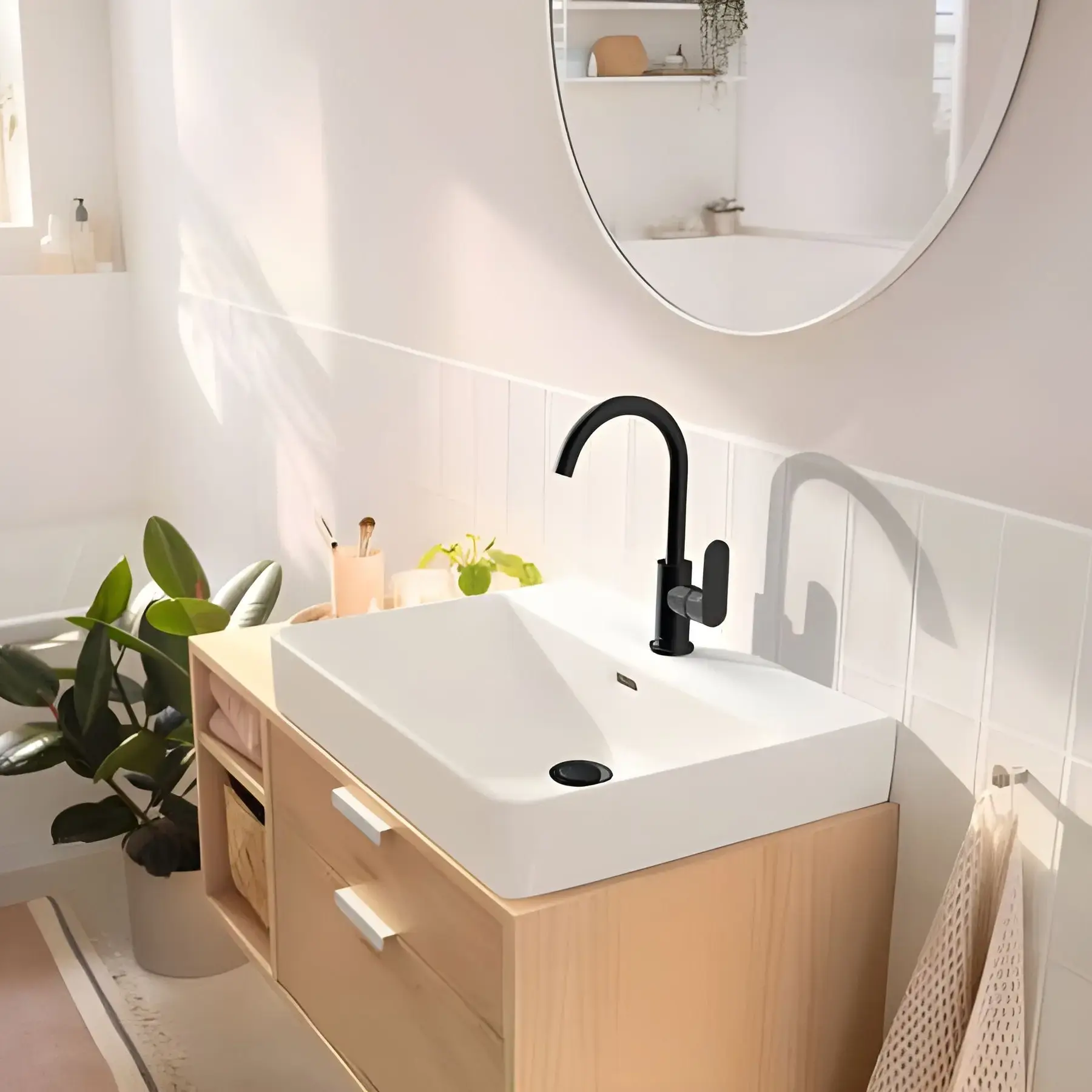 Змішувач для раковини Rebris S Hansgrohe 72536670 Matt Black — вид спереду