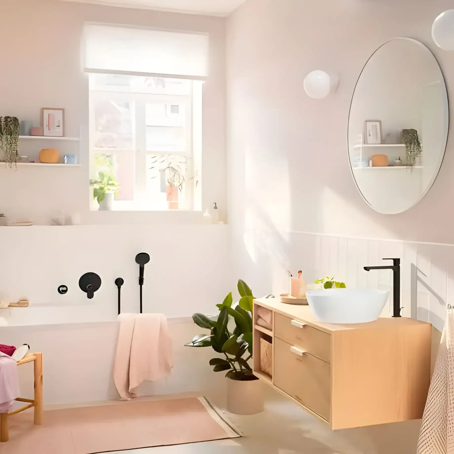 Змішувач для раковини Rebris S Hansgrohe 72580670 Matt Black — бічний ракурс