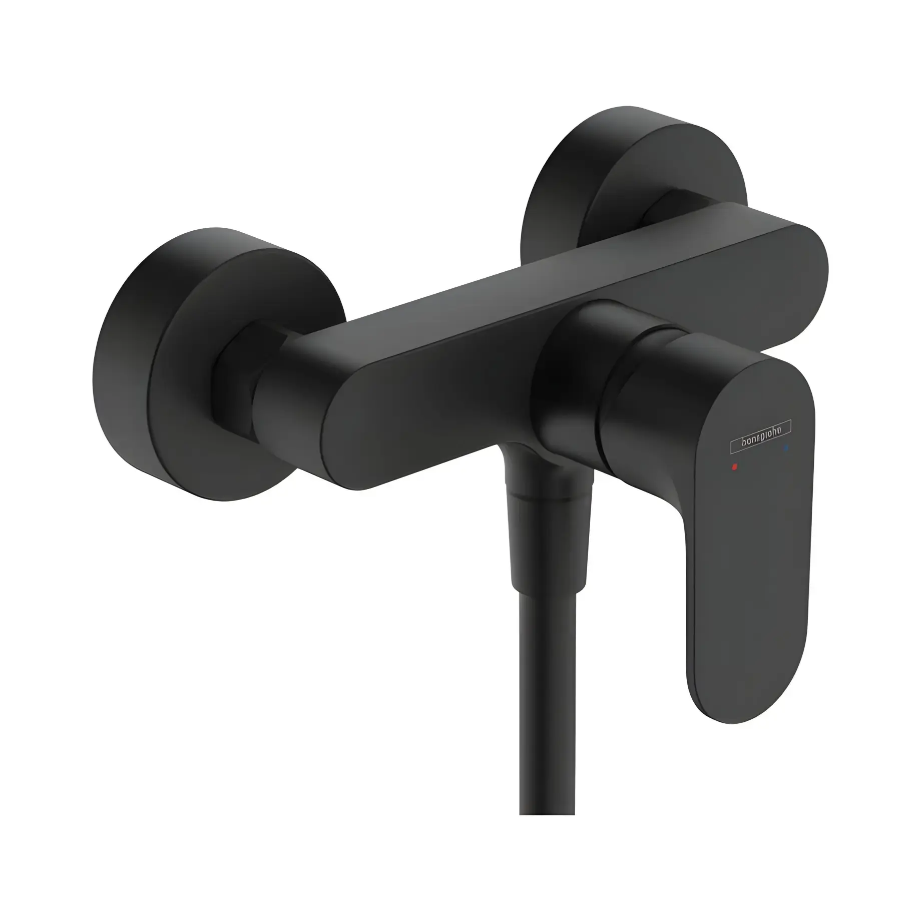 Змішувач для душу Rebris S Hansgrohe 72640670 Matt Black — вид на білому тлі
