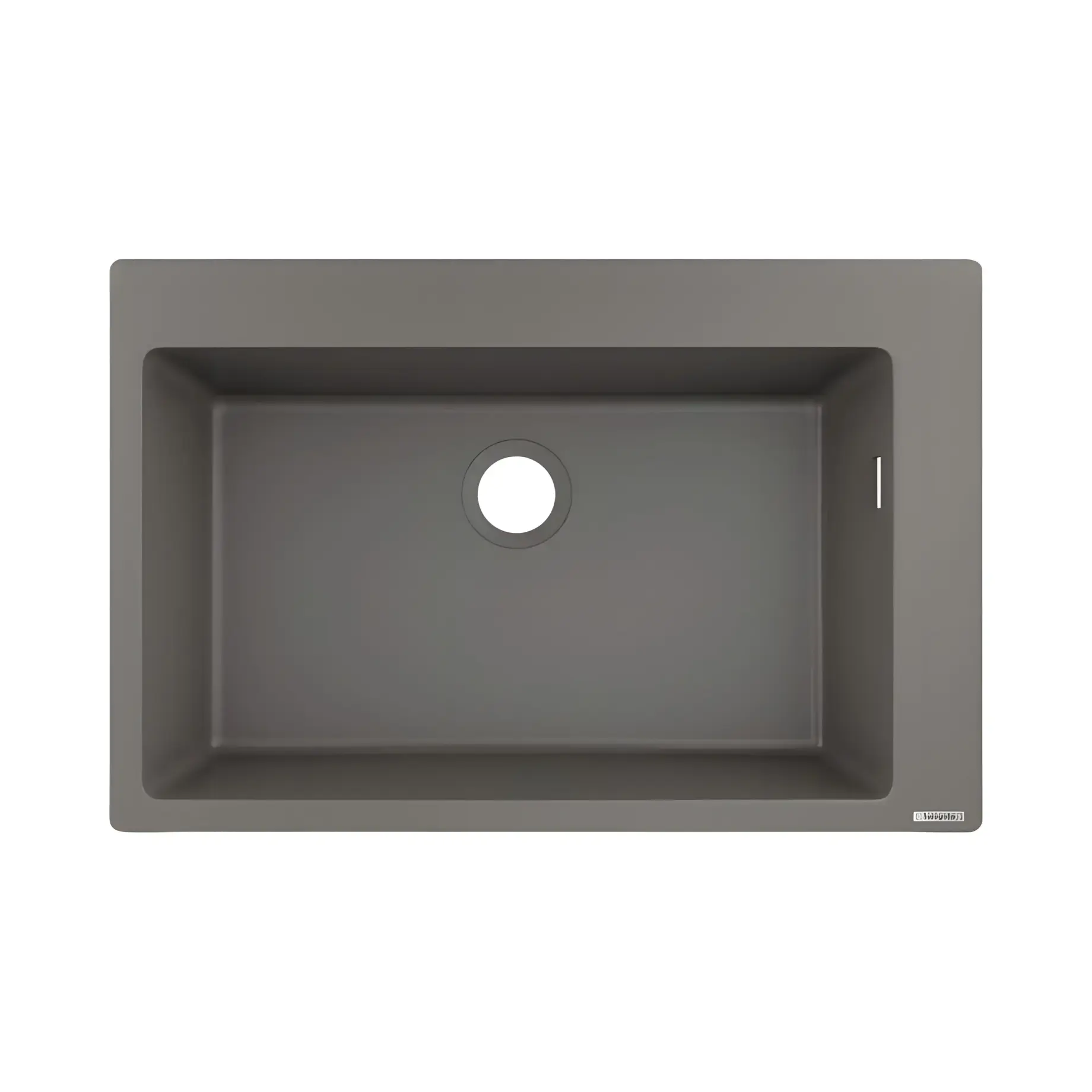 Кухонна мийка S51 S510-F660 Hansgrohe 43313290 Stone Grey 77 х 51 см — вид на білому тлі