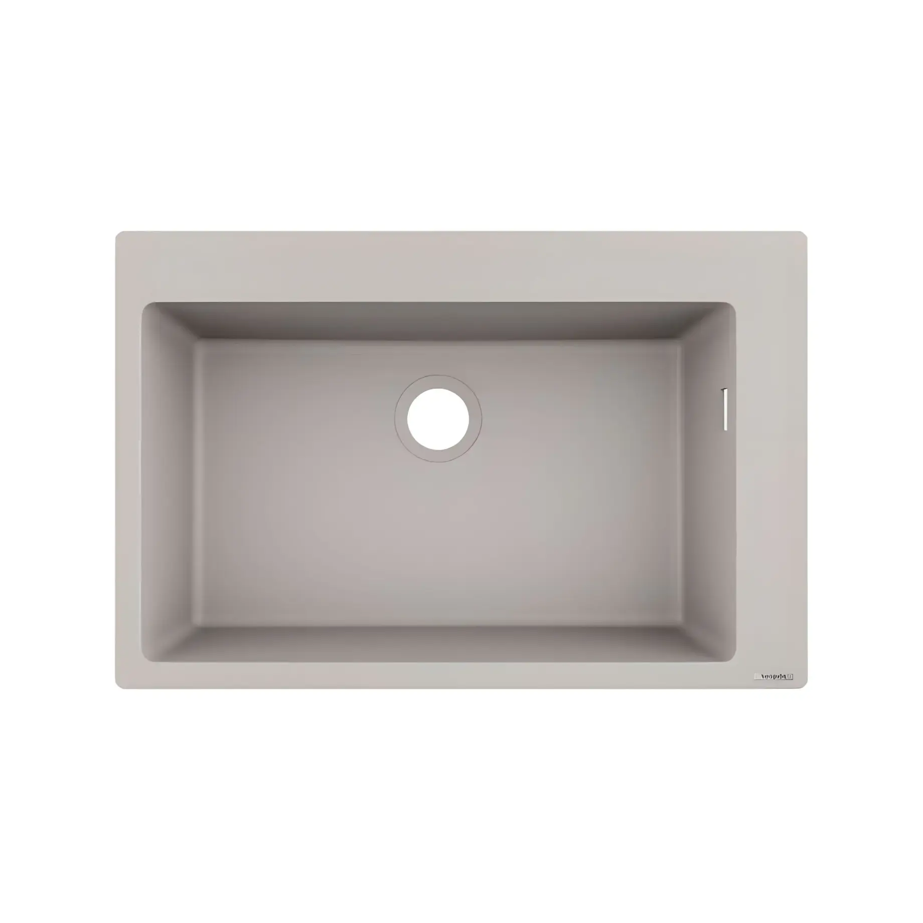 Кухонна мийка S51 S510-F660 Hansgrohe 43313380 Concrete Grey 77 х 51 см — вид на білому тлі