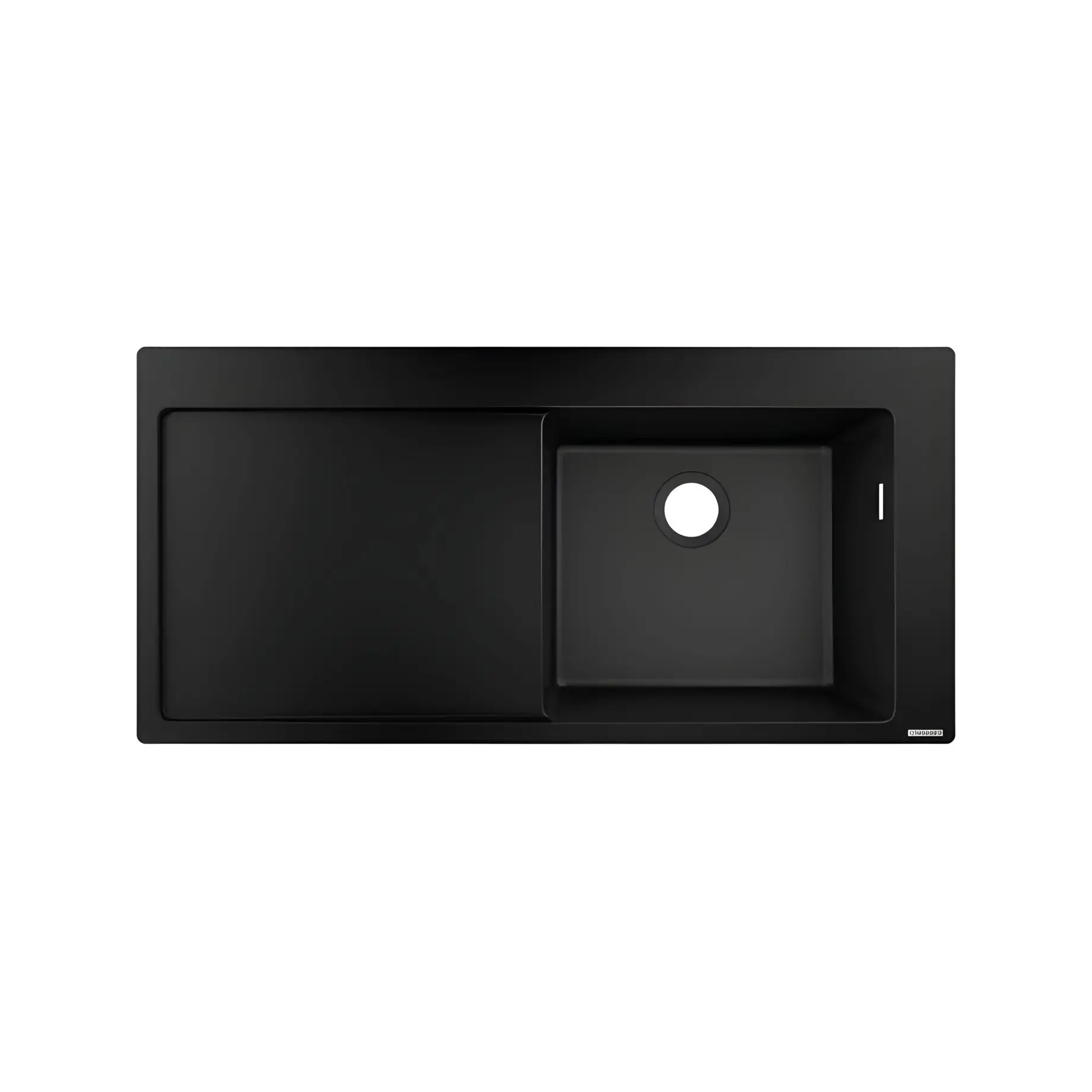 Кухонна мийка S51 S514-F450 Hansgrohe 43314170 Graphite Black — вид на білому тлі