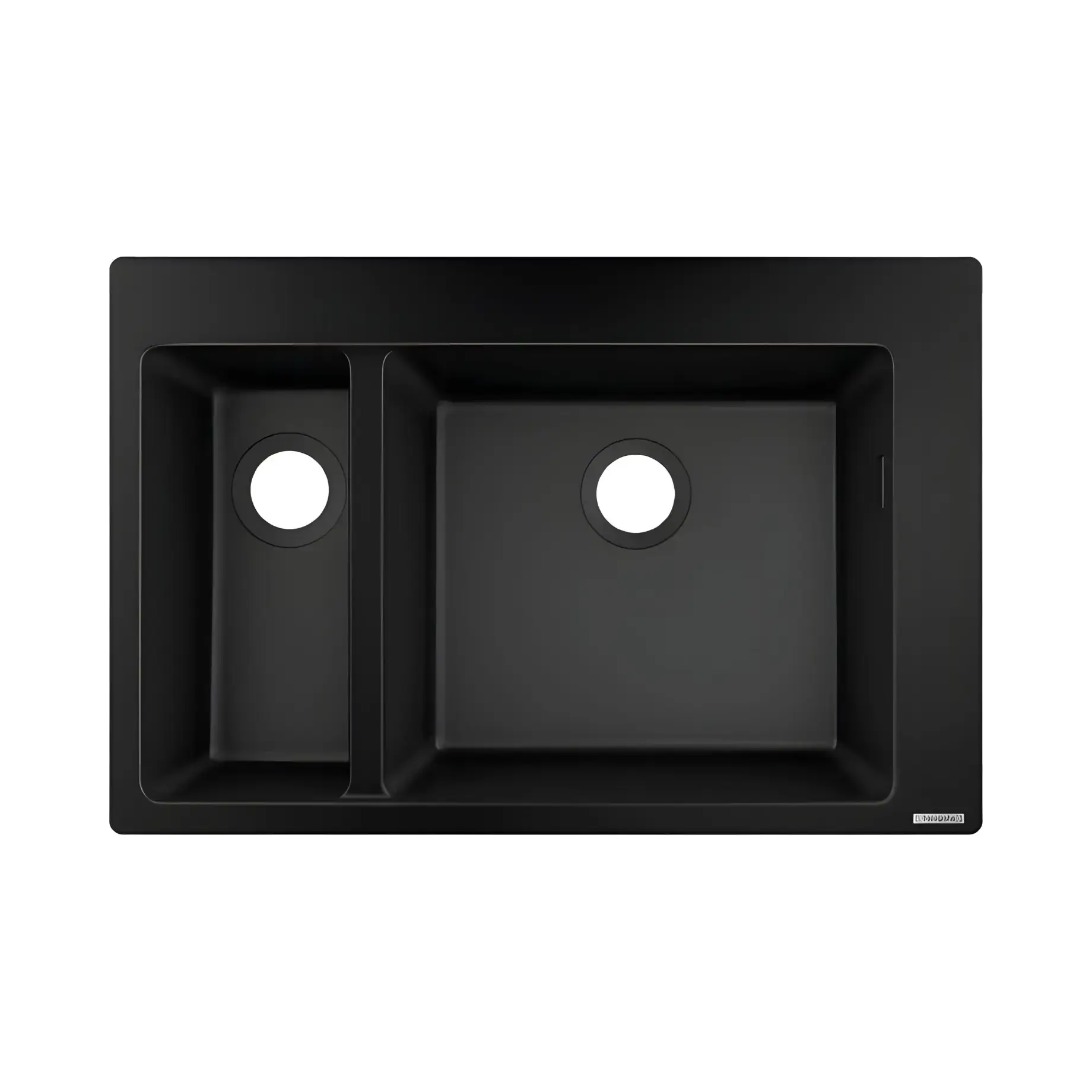 Кухонна мийка S51 S510-F635 Hansgrohe 43315170 Graphite Black — вид на білому тлі