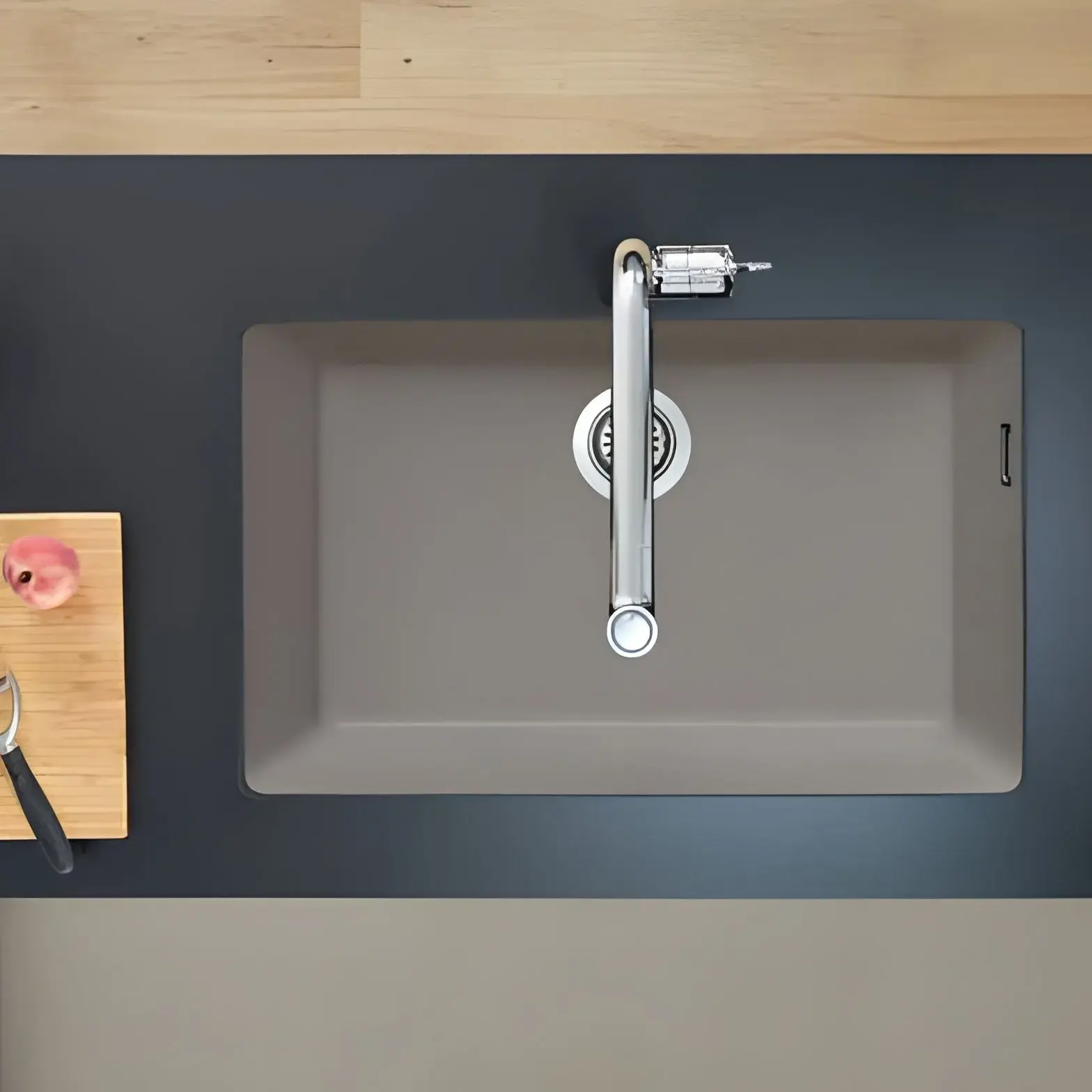 Кухонна мийка S51 S510-U660 Hansgrohe 43432380 Concrete Grey — вид спереду