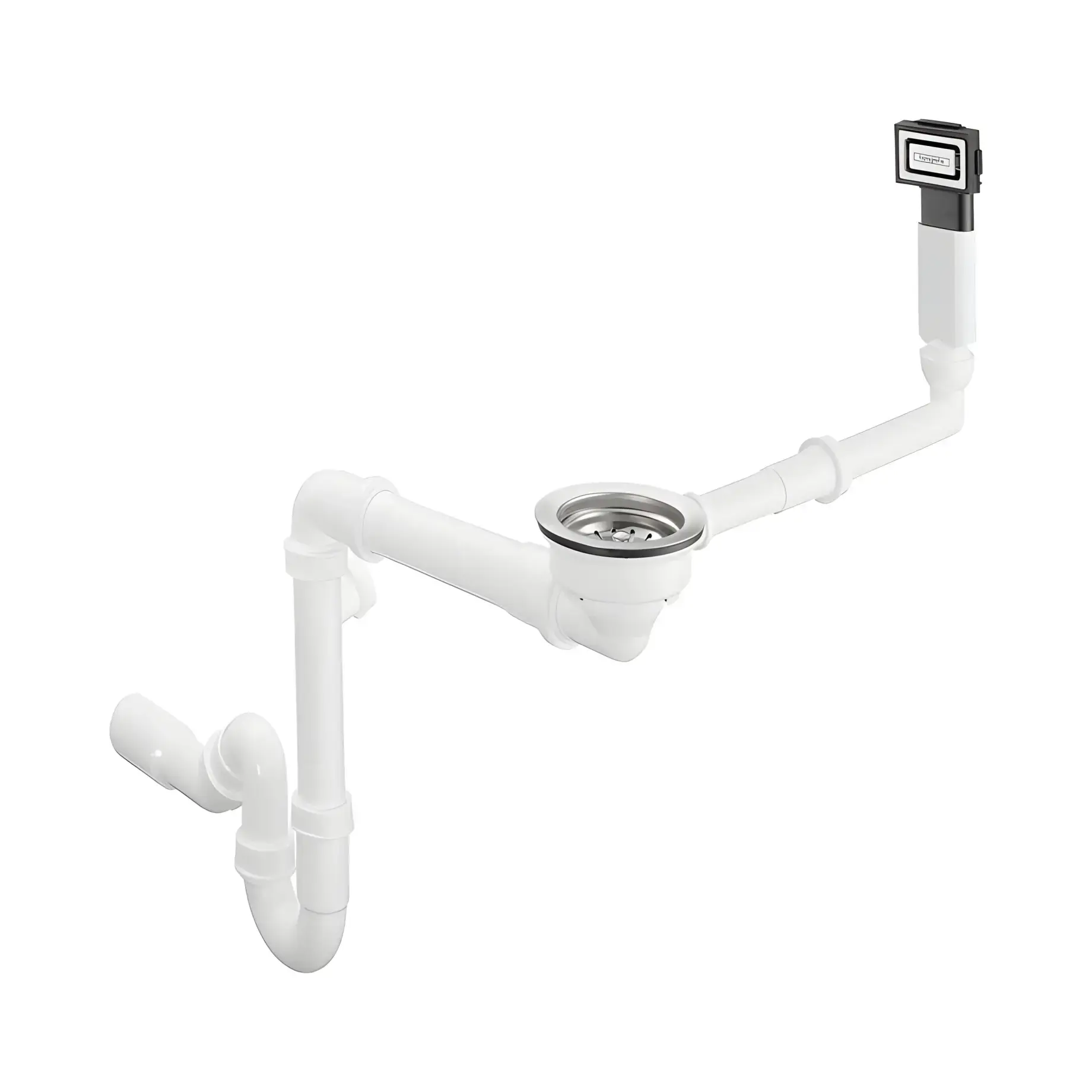 Сифон для мийки D16-10 Hansgrohe 43927000 Chrome — вид на білому тлі