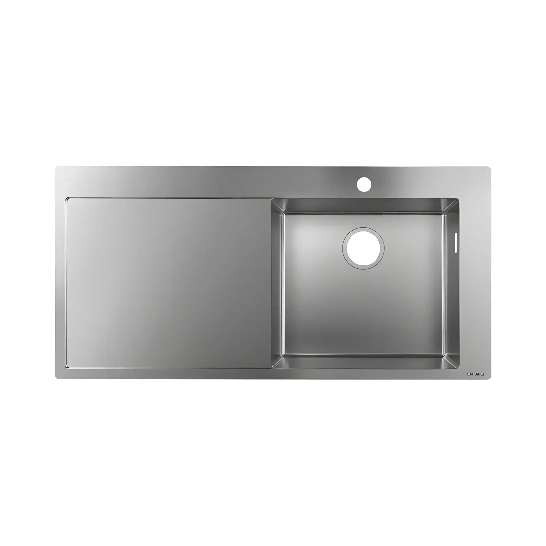 Кухонна мийка S71 S712-F660 Hansgrohe 43306800 Stainless Steel 104.5 х 51 см — вид на білому тлі