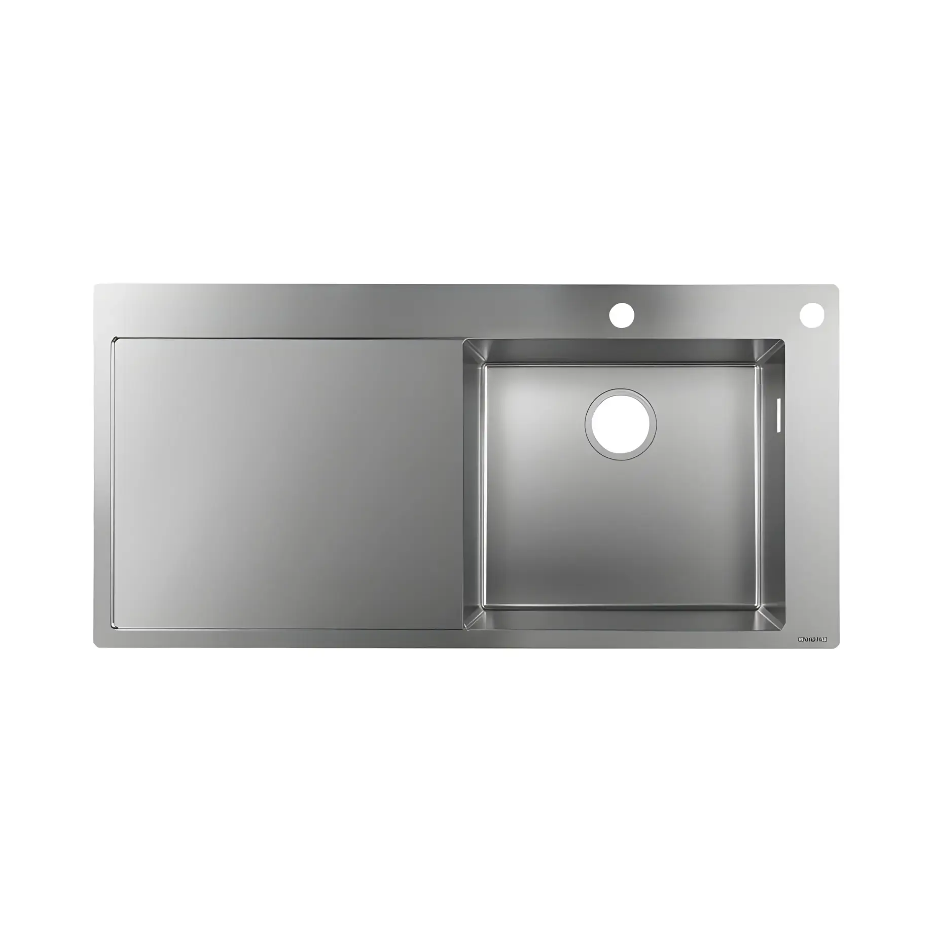 Кухонна мийка S71 S717-F450 Hansgrohe 43307800 Stainless Steel 104.5 х 51 см — вид на білому тлі