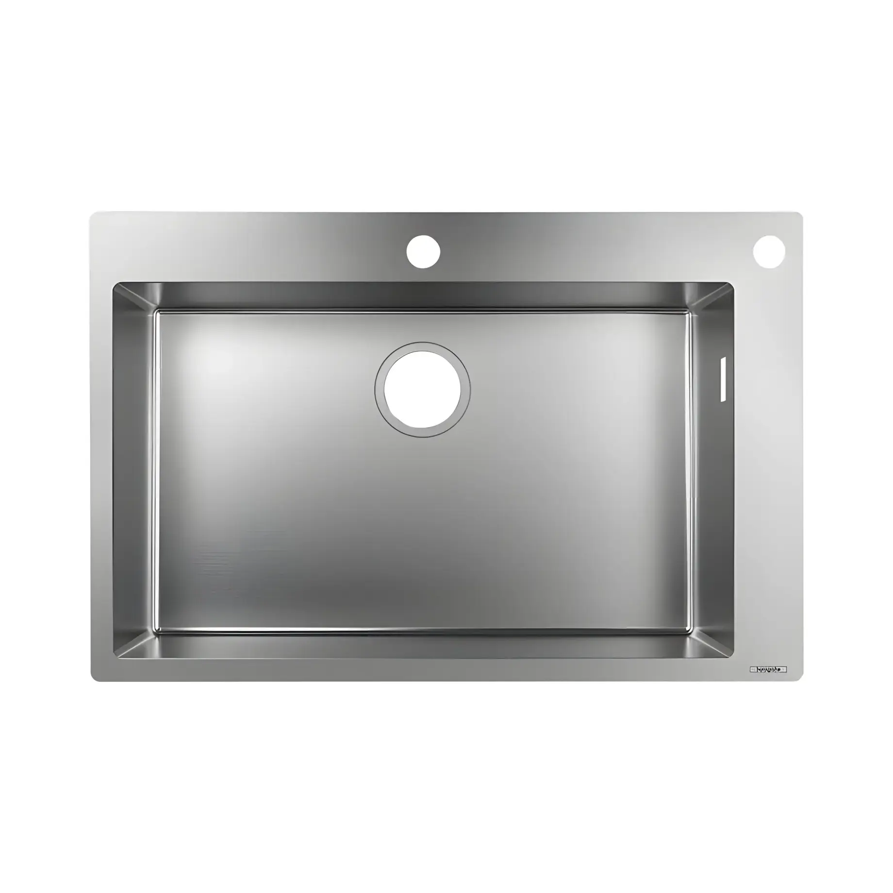 Кухонна мийка S71 S712-F660 Hansgrohe 43308800 Stainless Steel 76 х 50 см — вид на білому тлі