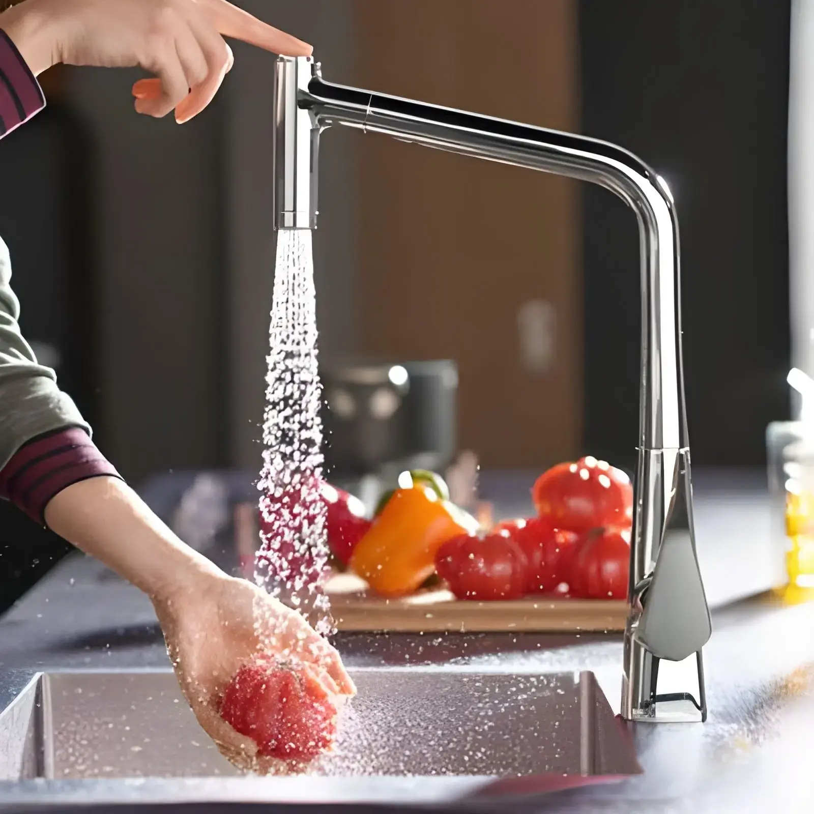 Кухонна мийка S71 S719-U450 Hansgrohe 43426800 — бічний ракурс