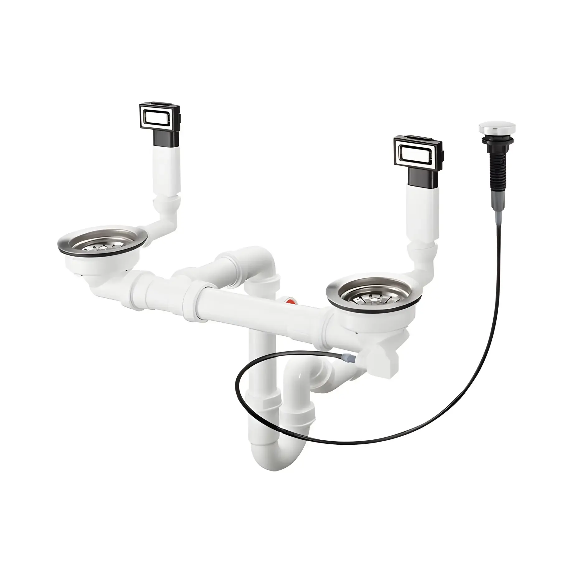 Сифон для мийки D15-11 Hansgrohe 43932800 — вид на білому тлі