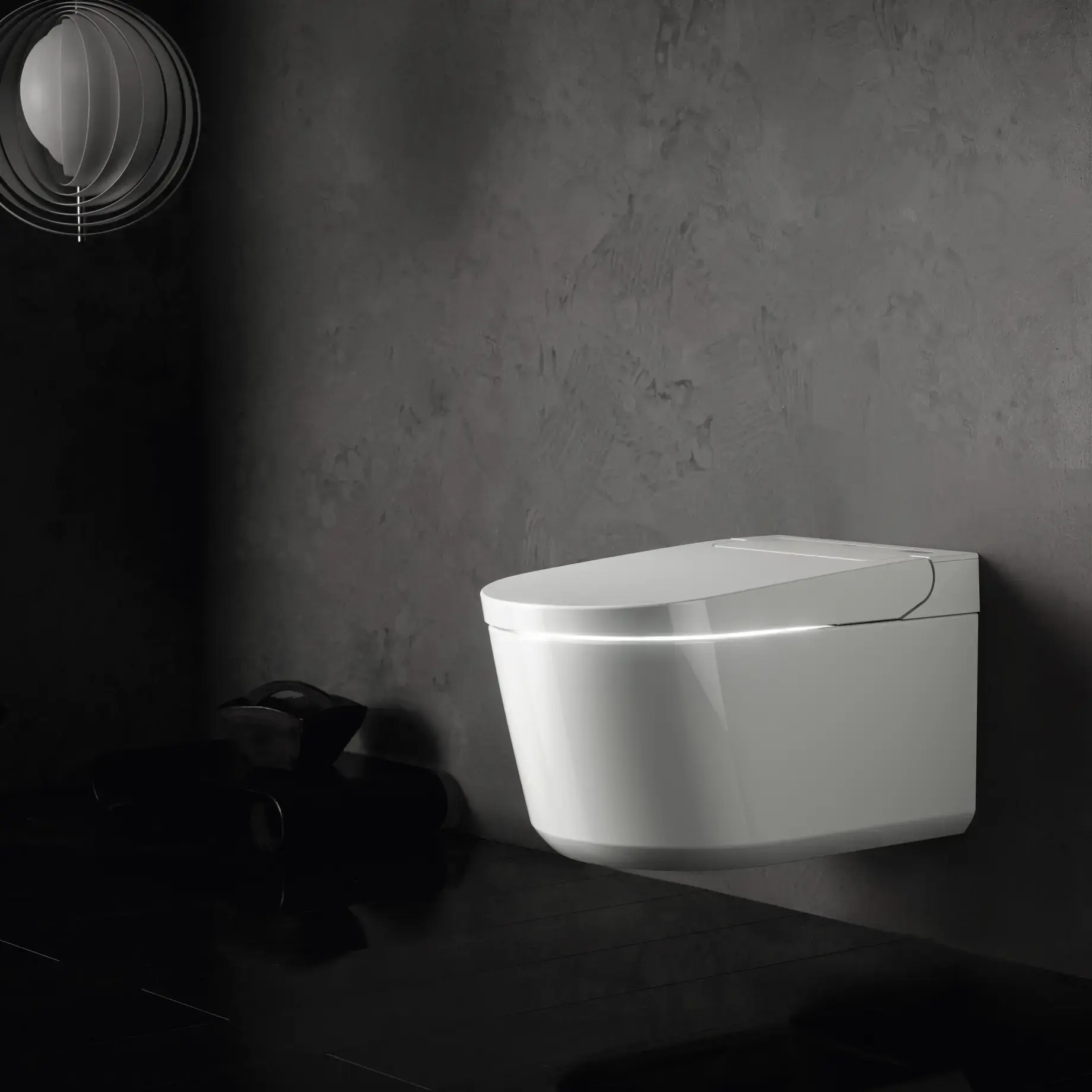 Унітаз-біде підвісний Sensia Pro Hansgrohe 36508SH0 — вид спереду