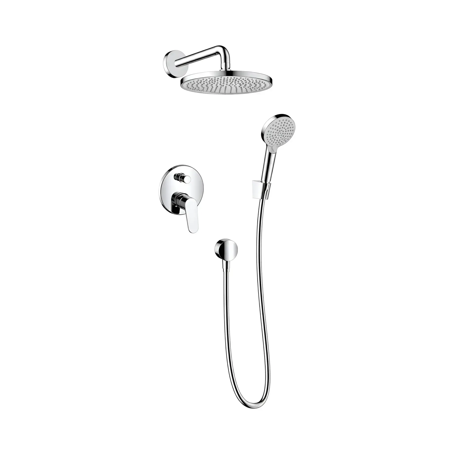 Душова система Crometta S 240 з одноважільним змішувачем Hansgrohe 27958000 — вид на білому тлі
