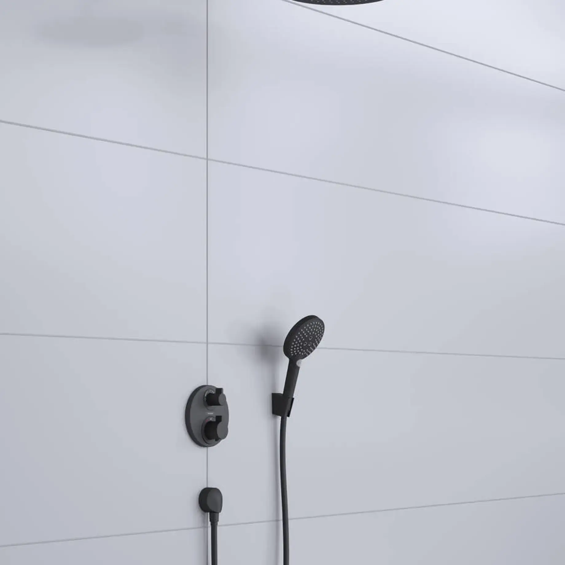 Душова система з термостатом Croma 280 Ecostat S Hansgrohe 27961670 — вид спереду
