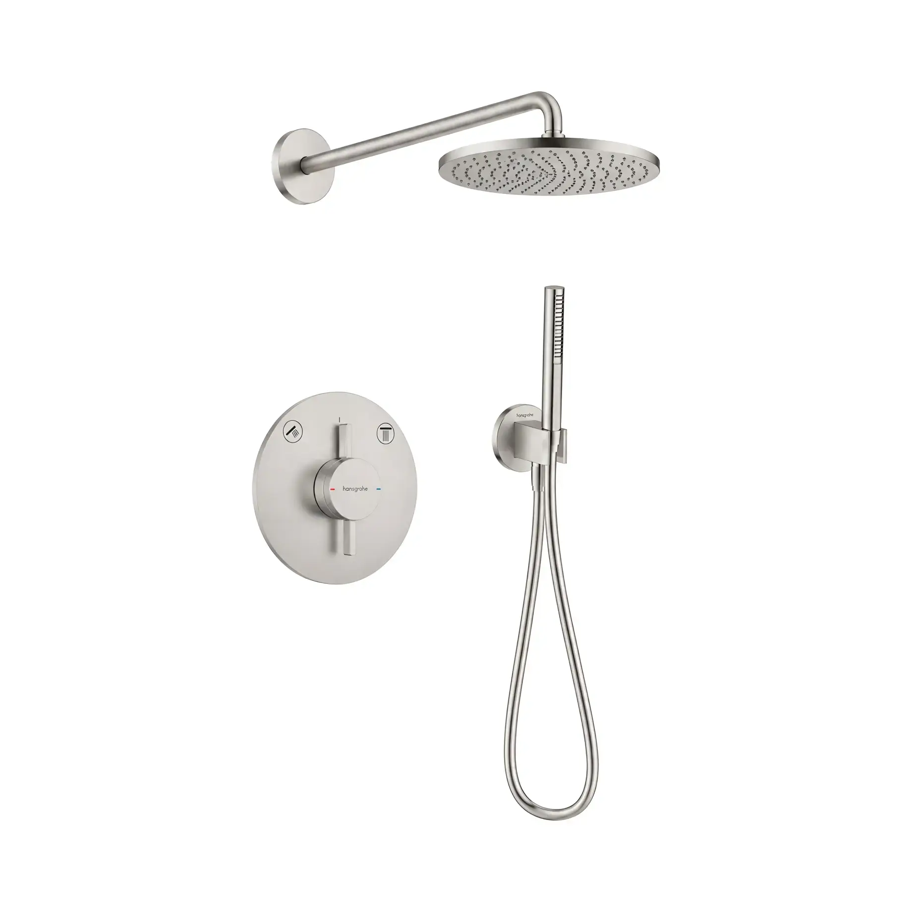 Комплект душової системи зі змішувачем Hansgrohe Hansgrohe 7541827607800 — вид на білому тлі