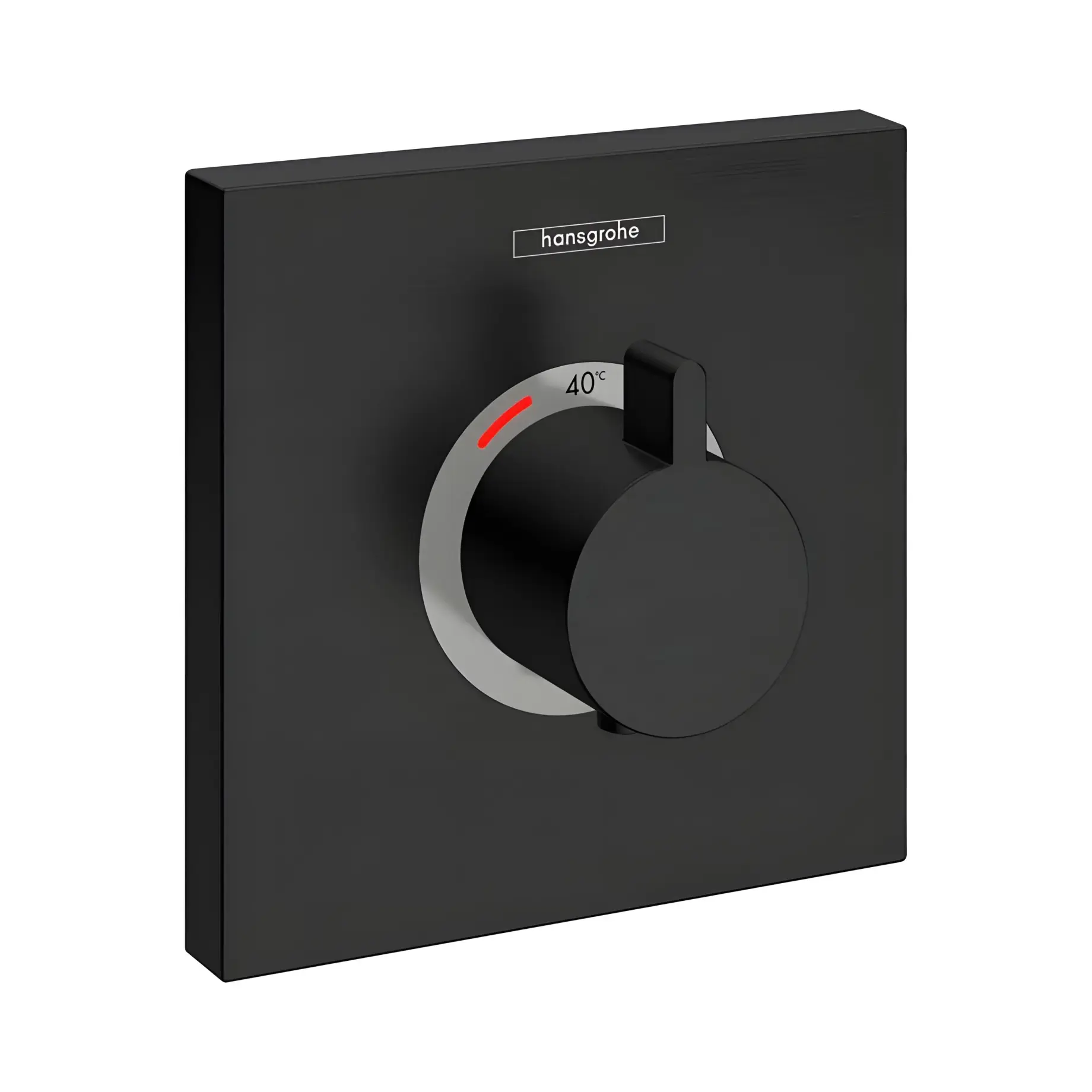 Термостат для ванни та душу ShowerSelect Hansgrohe 15760340 Brushed Black Chrome — вид на білому тлі