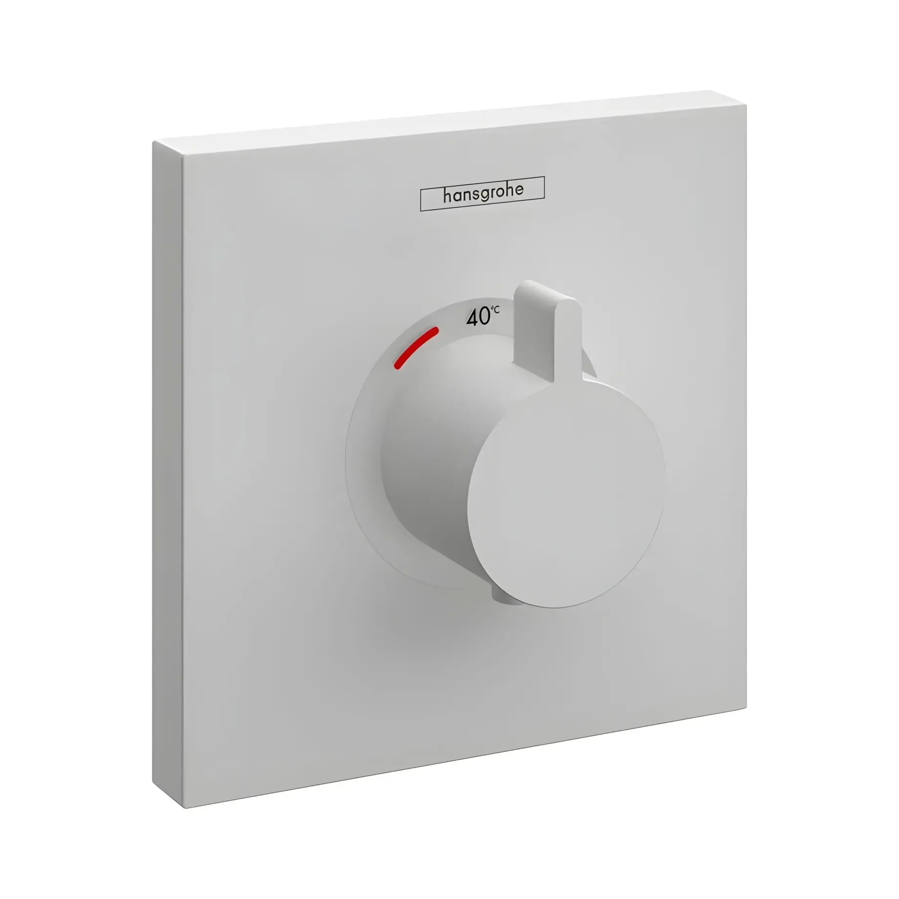 Термостат для ванни та душу ShowerSelect Hansgrohe 15760700 White Matt — вид на білому тлі