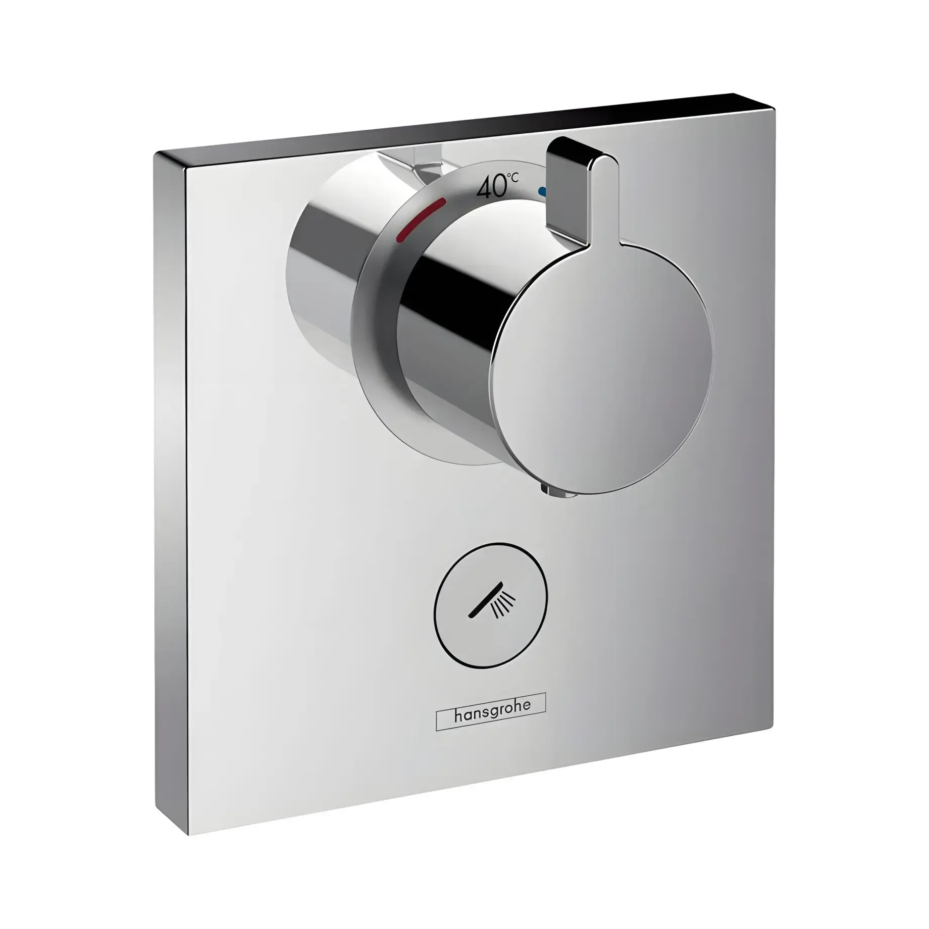 Термостат для ванни та душу ShowerSelect Hansgrohe 15761000 Chrome — вид на білому тлі