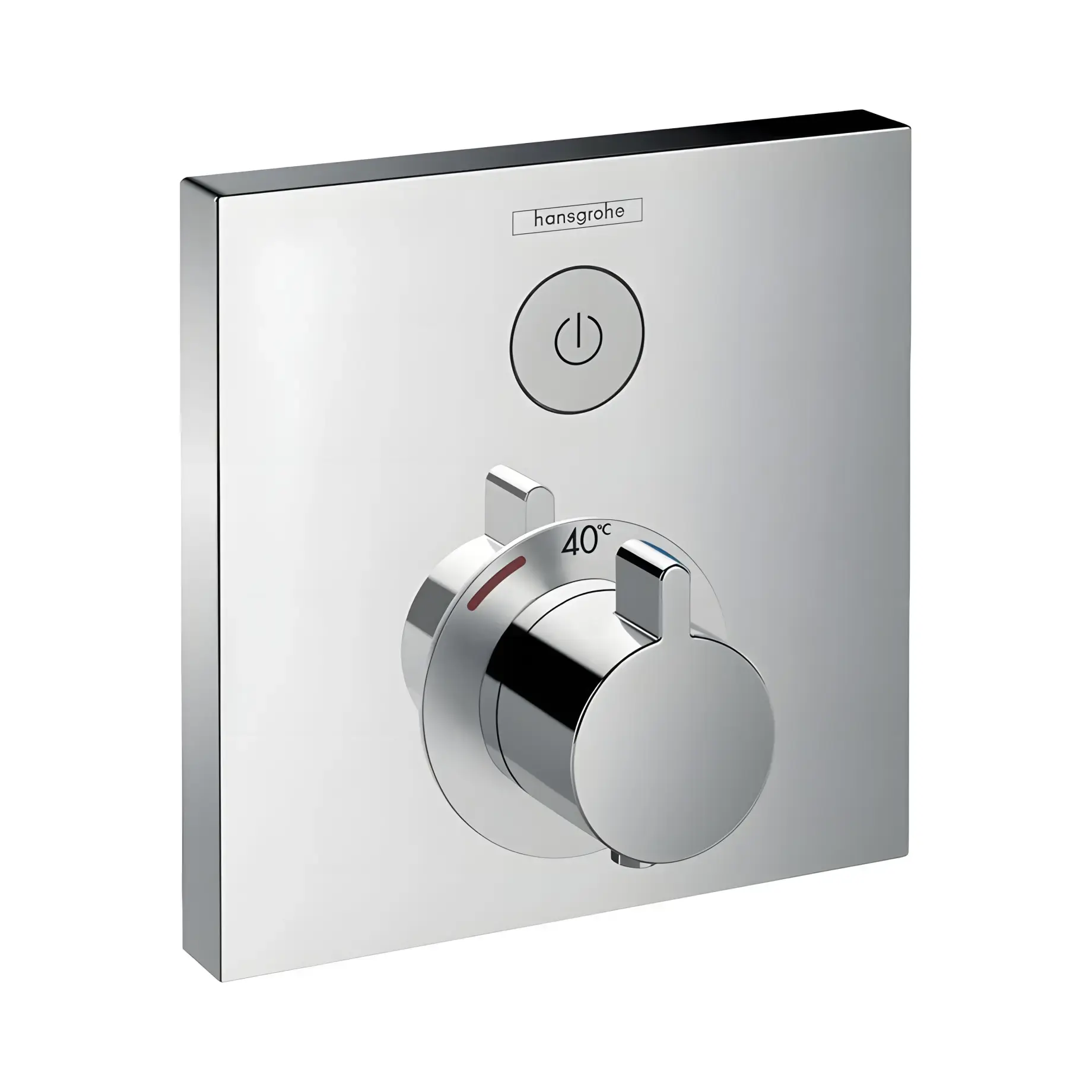 Термостат для ванни та душу ShowerSelect Hansgrohe 15762000 White / Chrome — вид на білому тлі